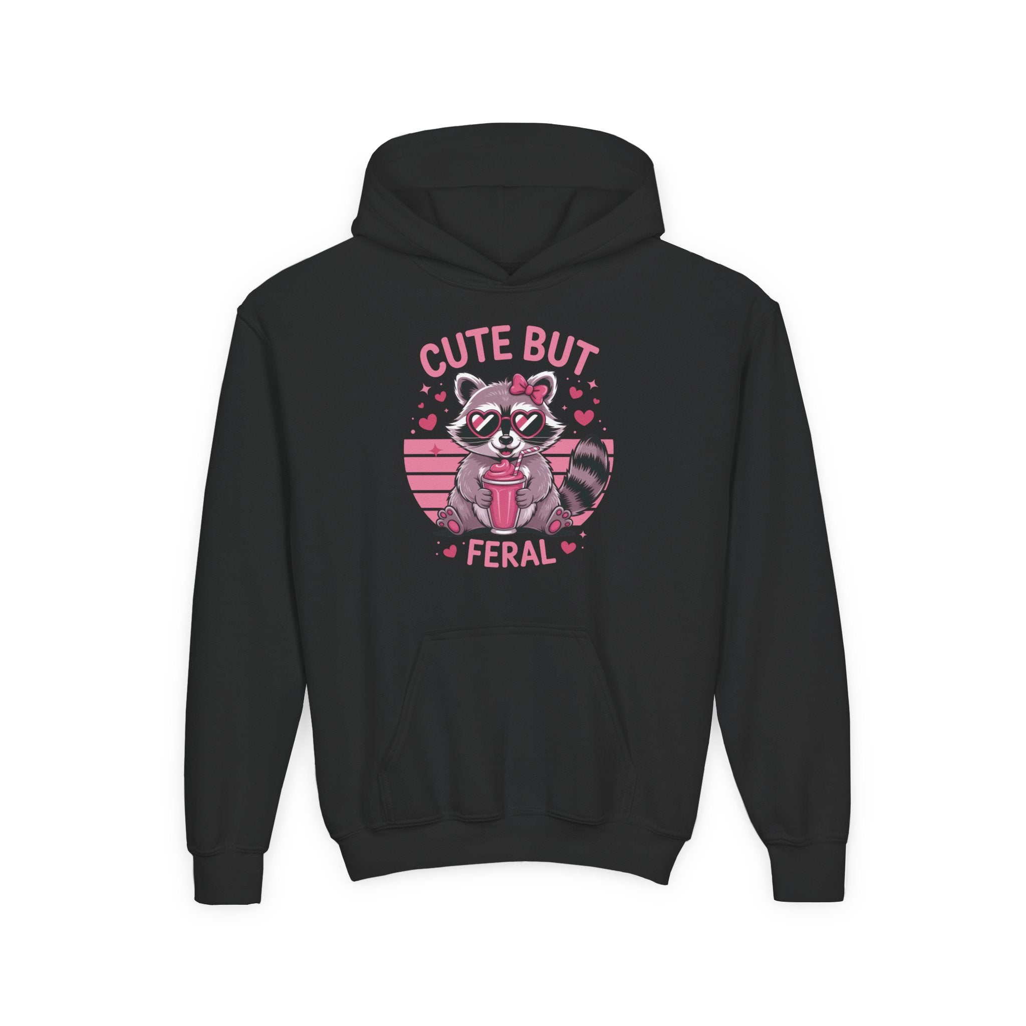 Youth Graphic Hoodie - Cute But Feral | Kids clothes by atgodanddesigns