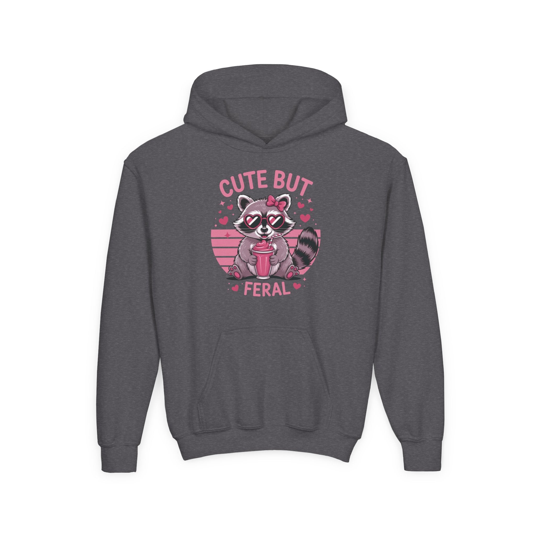 Youth Graphic Hoodie - Cute But Feral | Kids clothes by atgodanddesigns