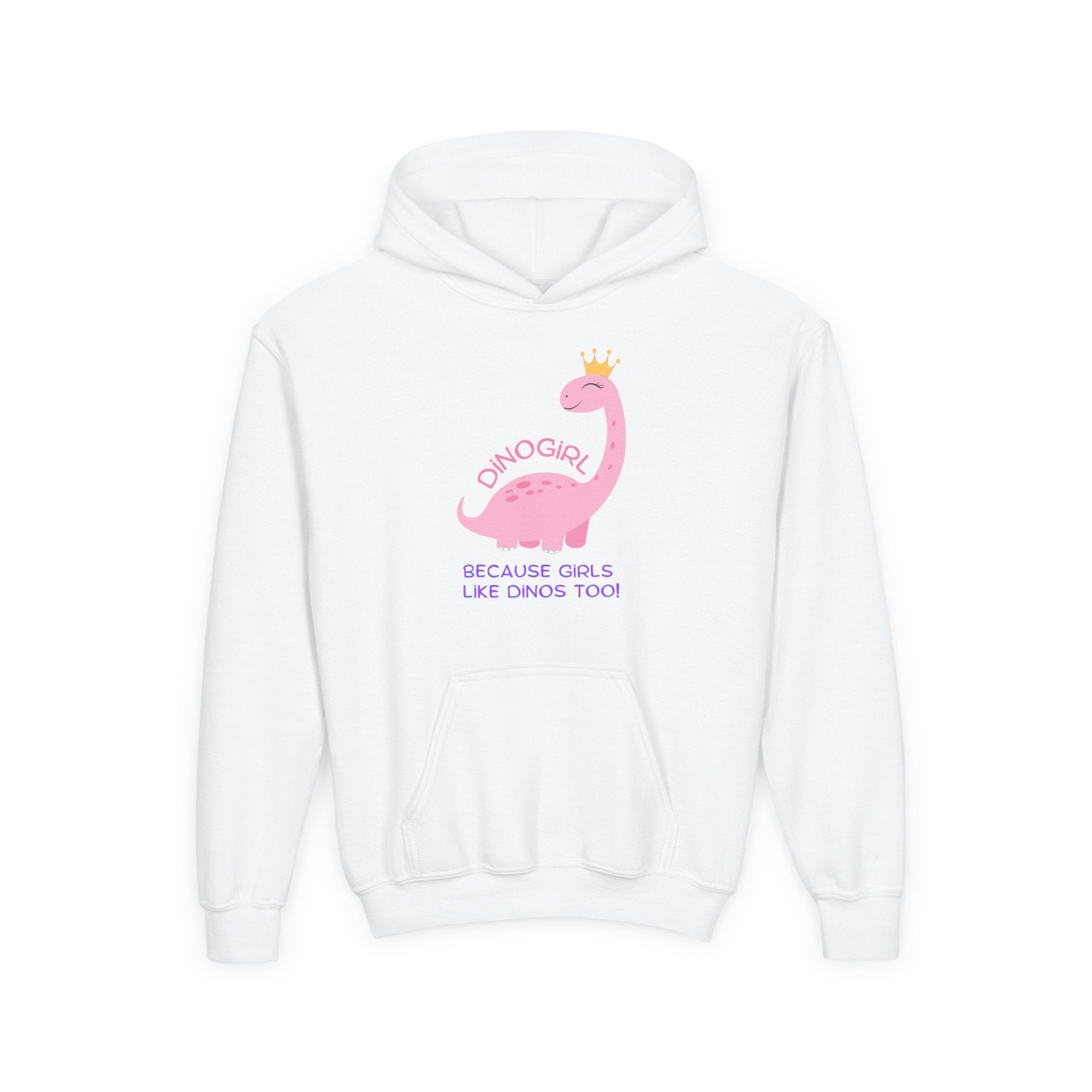 Youth Graphic Hoodie - DINOGIRL Because Girls Like Dinos Too! | Kids clothes by atgodanddesigns