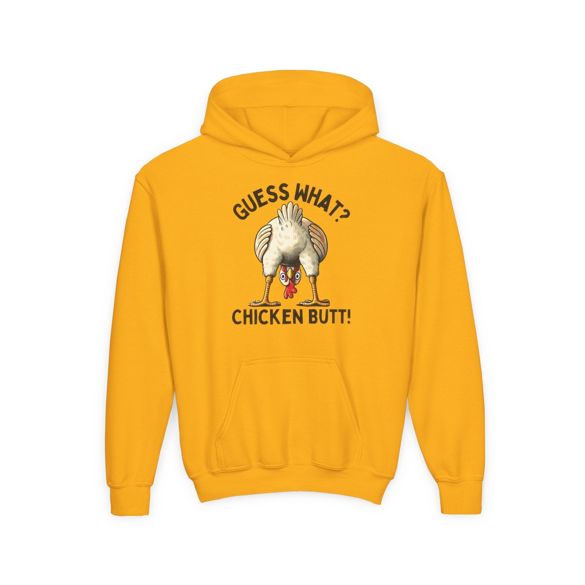 Youth Graphic Hoodie - Guess What...Chicken Butt | Kids clothes by atgodanddesigns