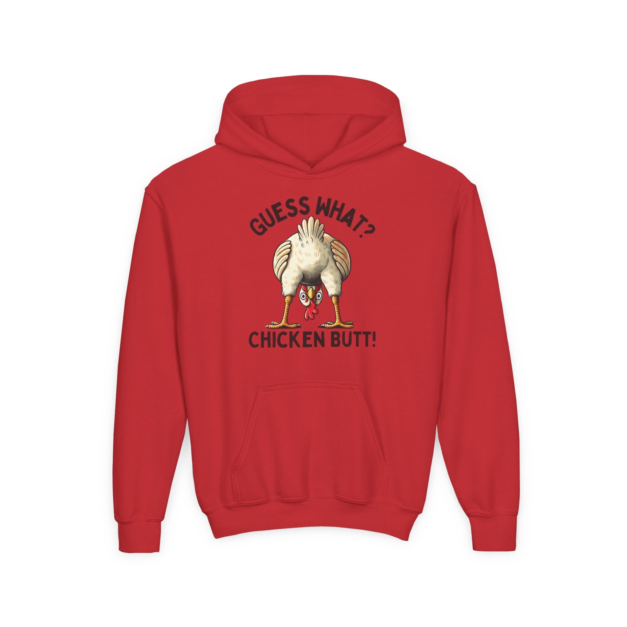 Youth Graphic Hoodie - Guess What...Chicken Butt | Kids clothes by atgodanddesigns