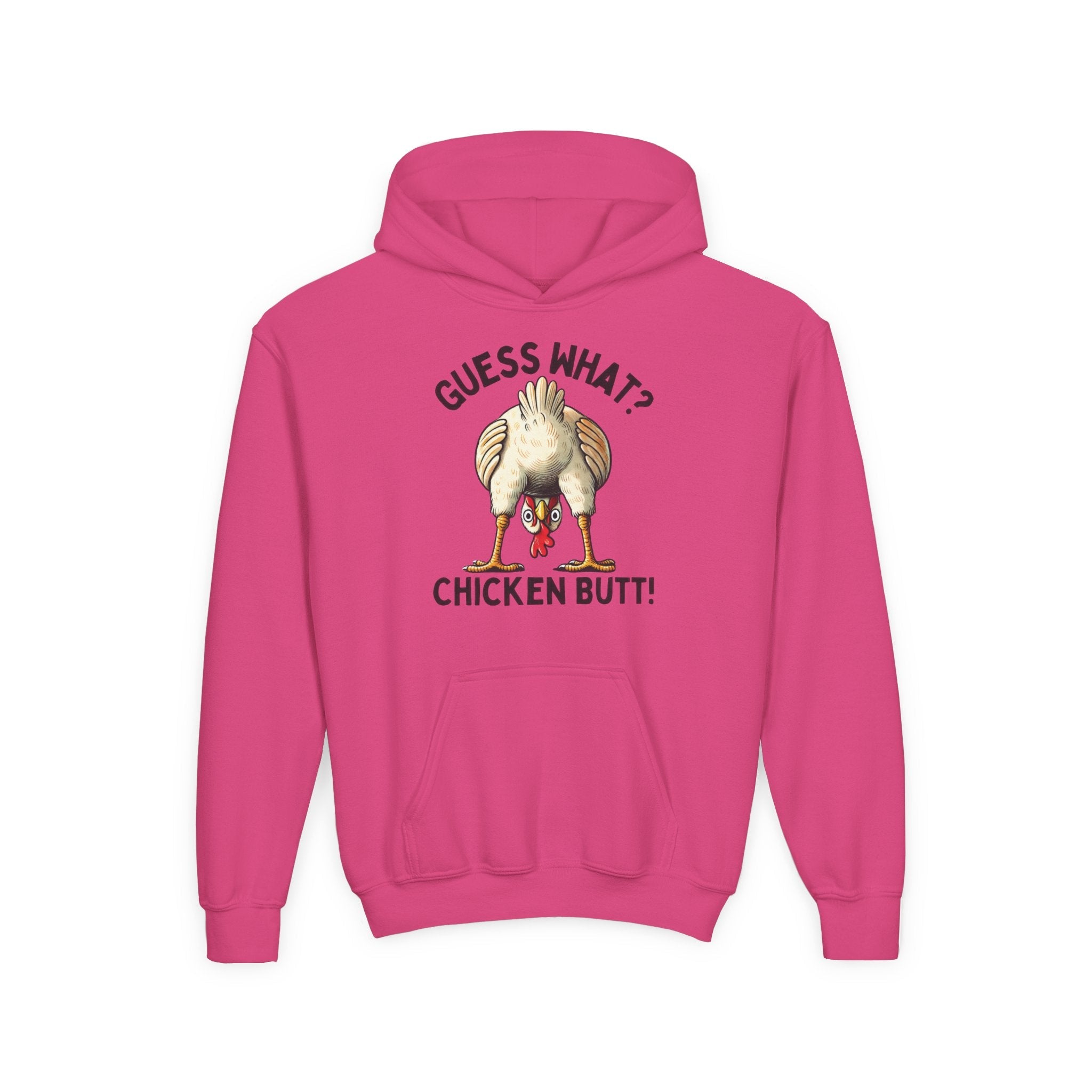 Youth Graphic Hoodie - Guess What...Chicken Butt | Kids clothes by atgodanddesigns