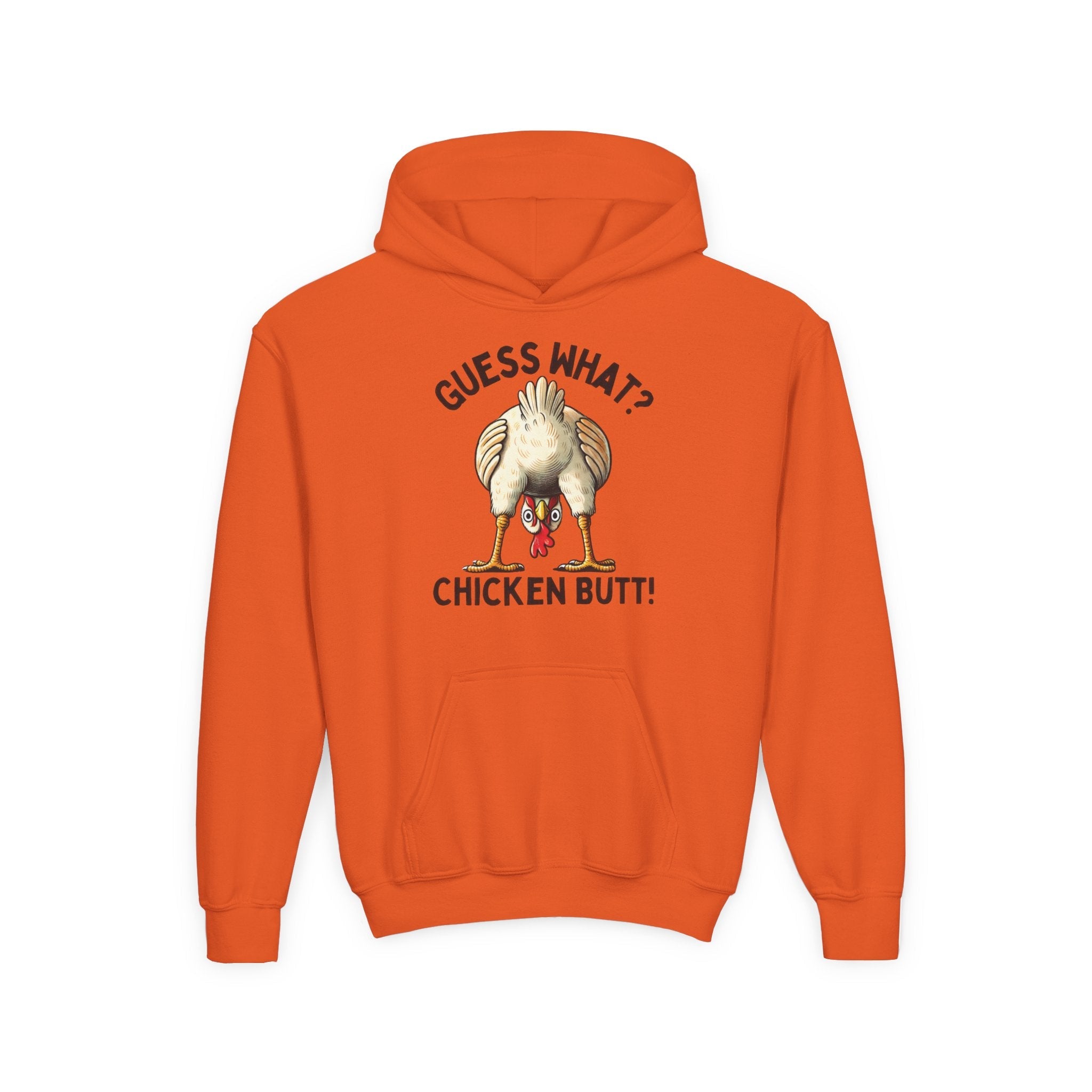 Youth Graphic Hoodie - Guess What...Chicken Butt | Kids clothes by atgodanddesigns