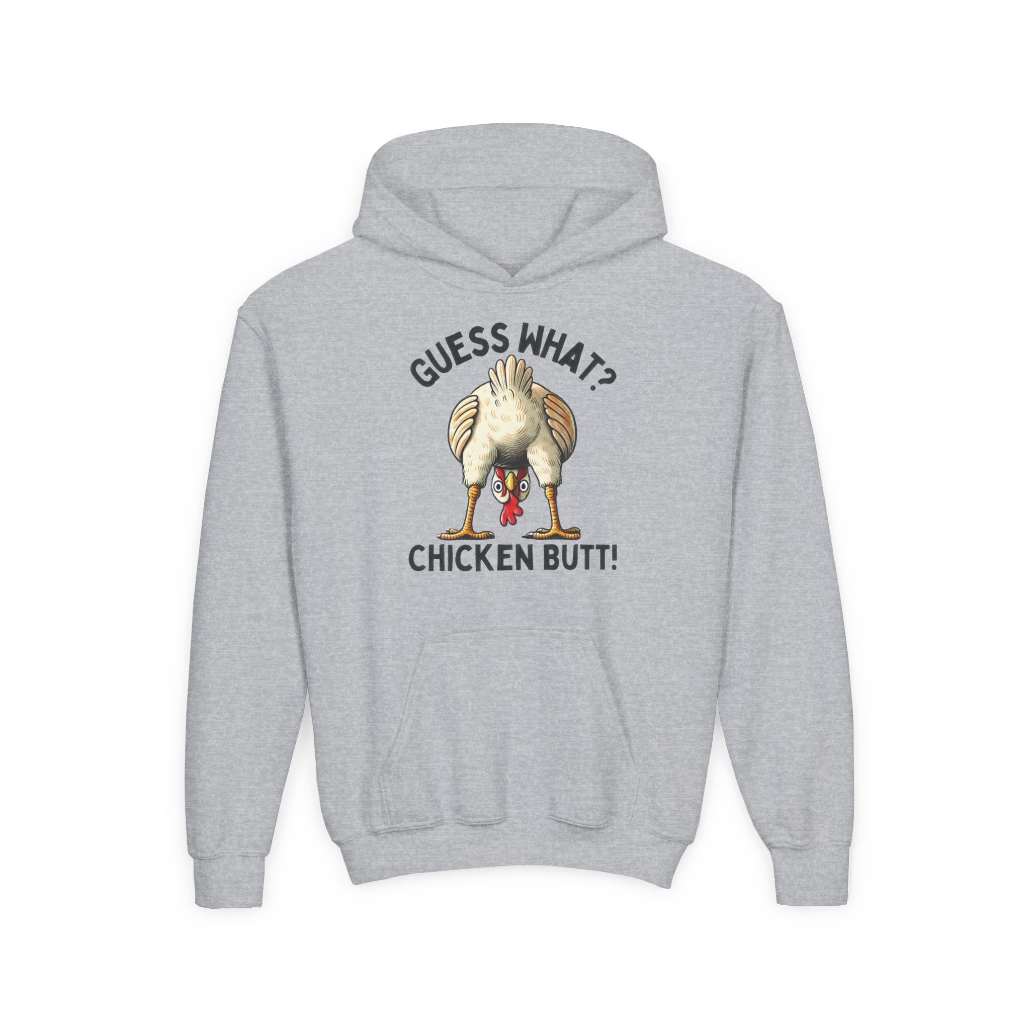Youth Graphic Hoodie - Guess What...Chicken Butt | Kids clothes by atgodanddesigns