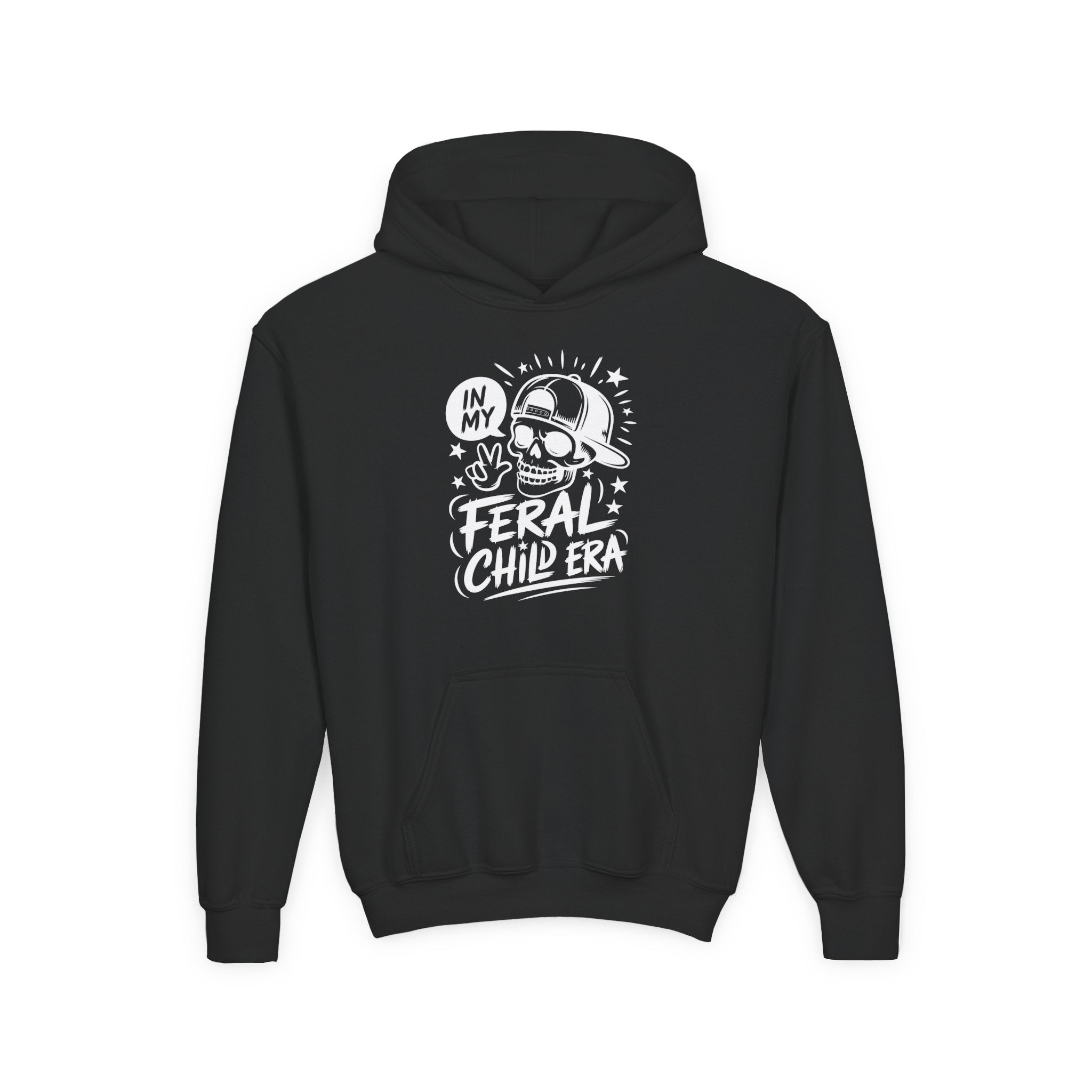Youth Graphic Hoodie - In My Feral Child Era | Kids clothes by atgodanddesigns