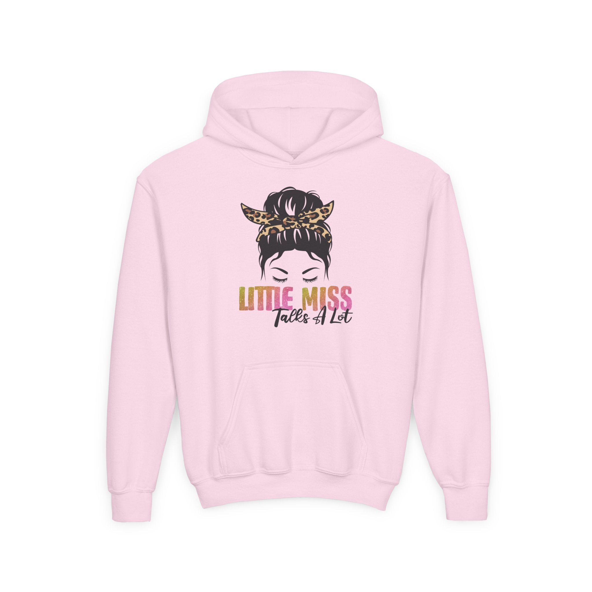 Youth Graphic Hoodie - Little Miss Talks A Lot | Kids clothes by atgodanddesigns
