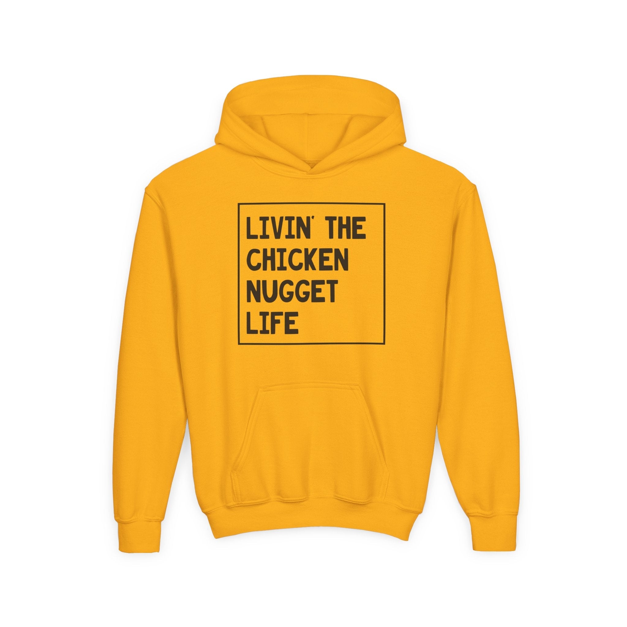 Youth Graphic Hoodie - Livin' That Chicken Nugget Life | Kids clothes by atgodanddesigns