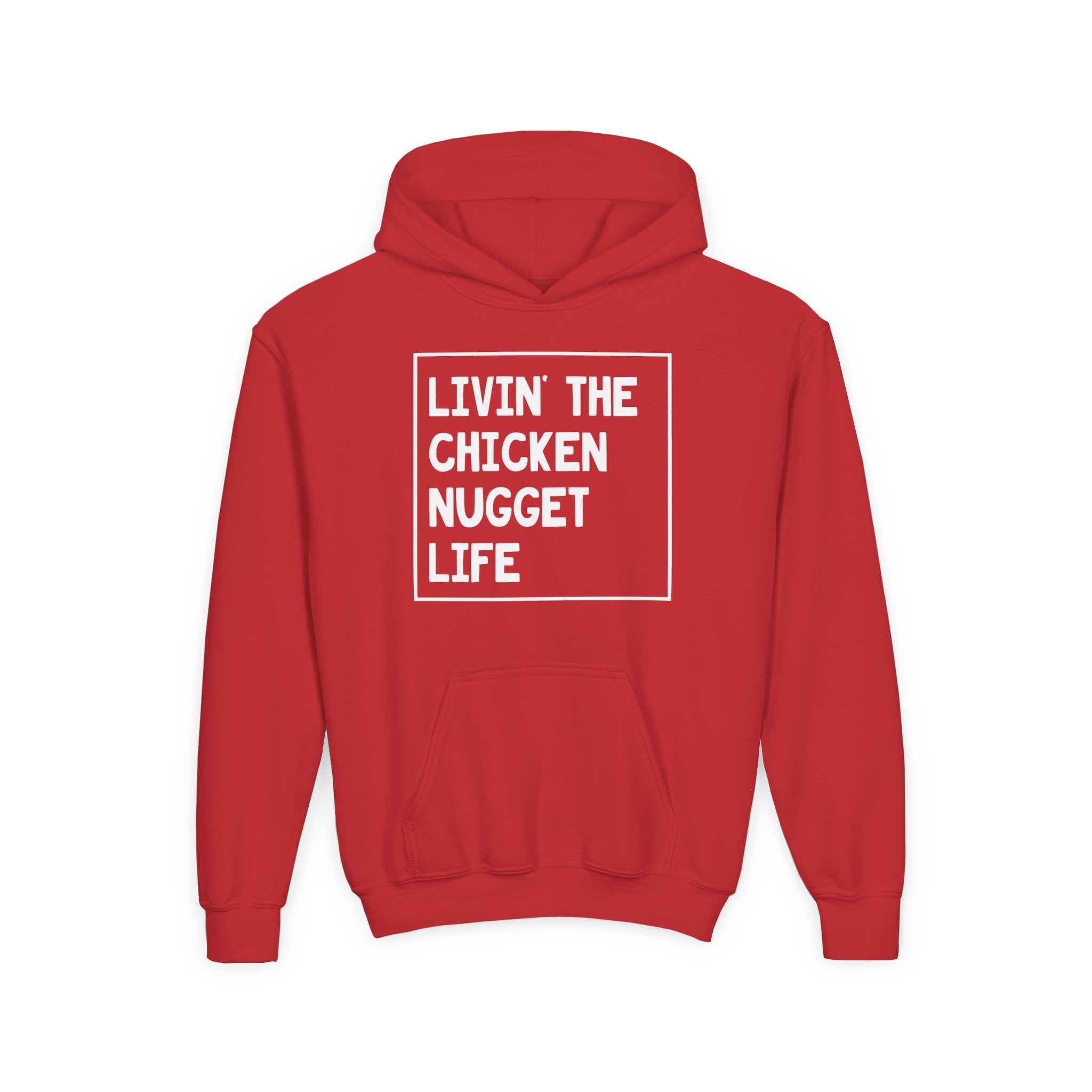 Youth Graphic Hoodie - Livin' That Chicken Nugget Life | Kids clothes by atgodanddesigns
