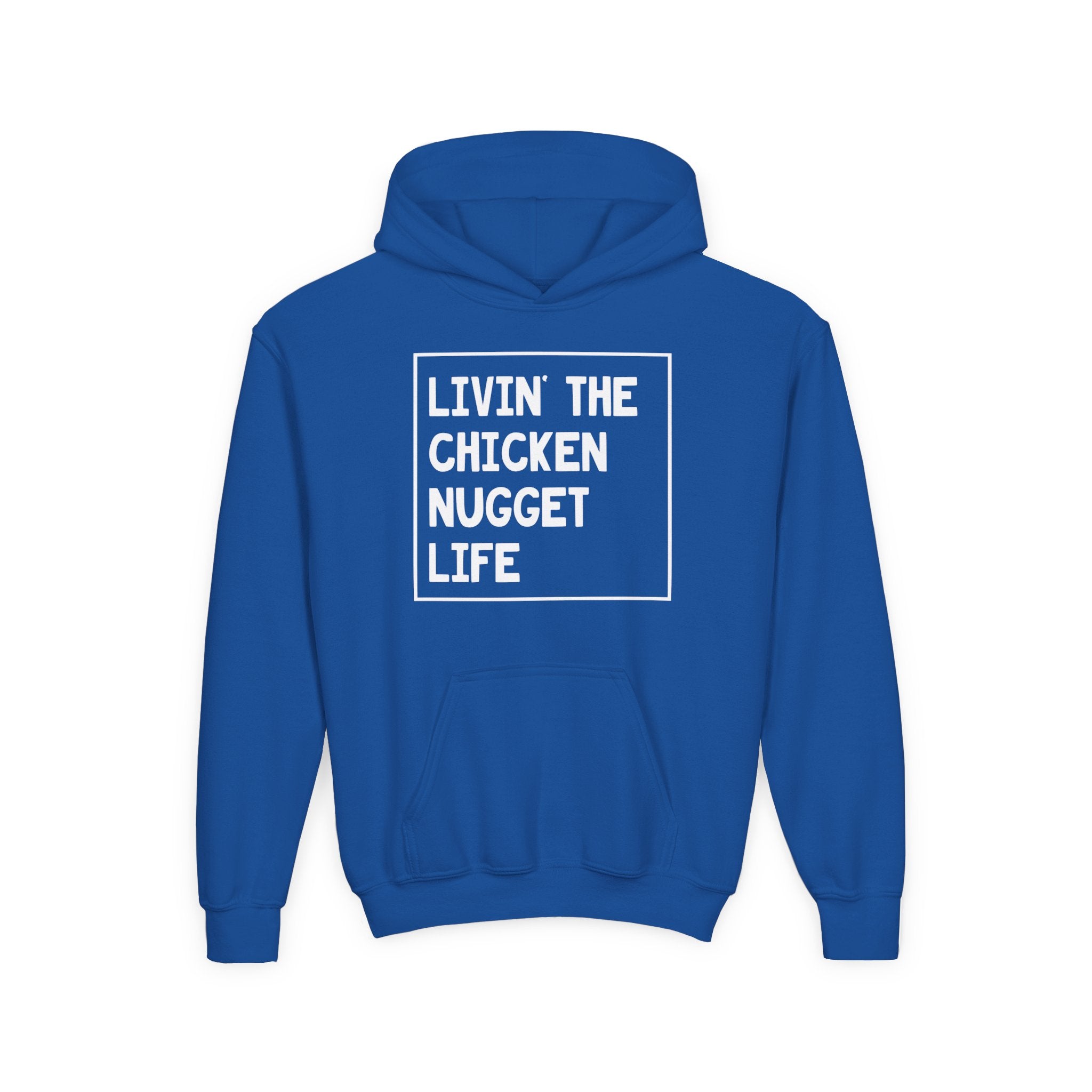 Youth Graphic Hoodie - Livin' That Chicken Nugget Life | Kids clothes by atgodanddesigns
