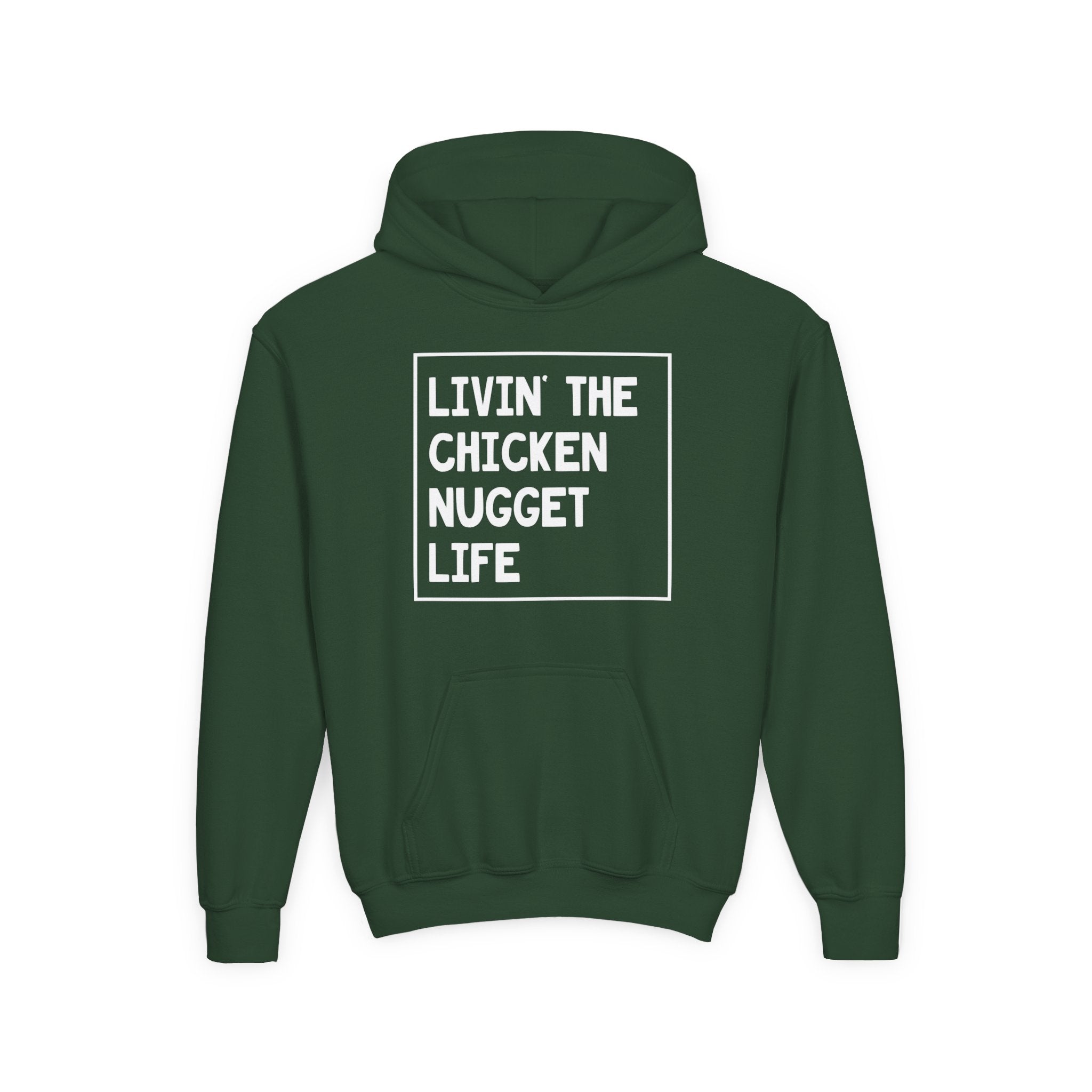 Youth Graphic Hoodie - Livin' That Chicken Nugget Life | Kids clothes by atgodanddesigns