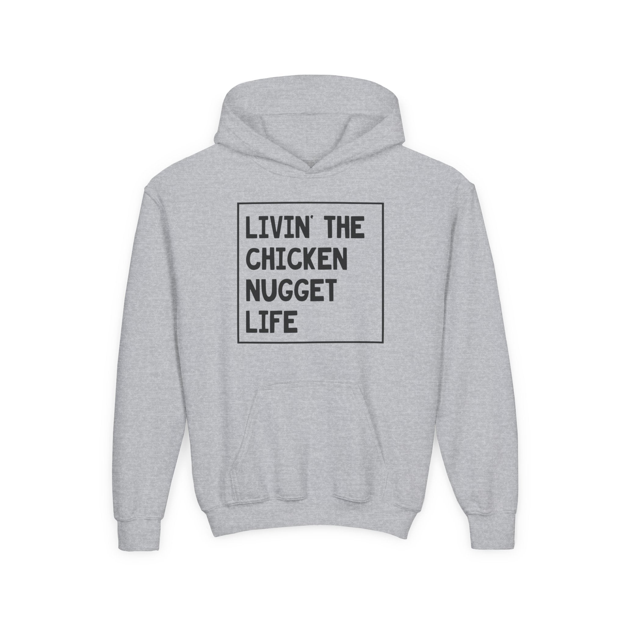 Youth Graphic Hoodie - Livin' That Chicken Nugget Life | Kids clothes by atgodanddesigns