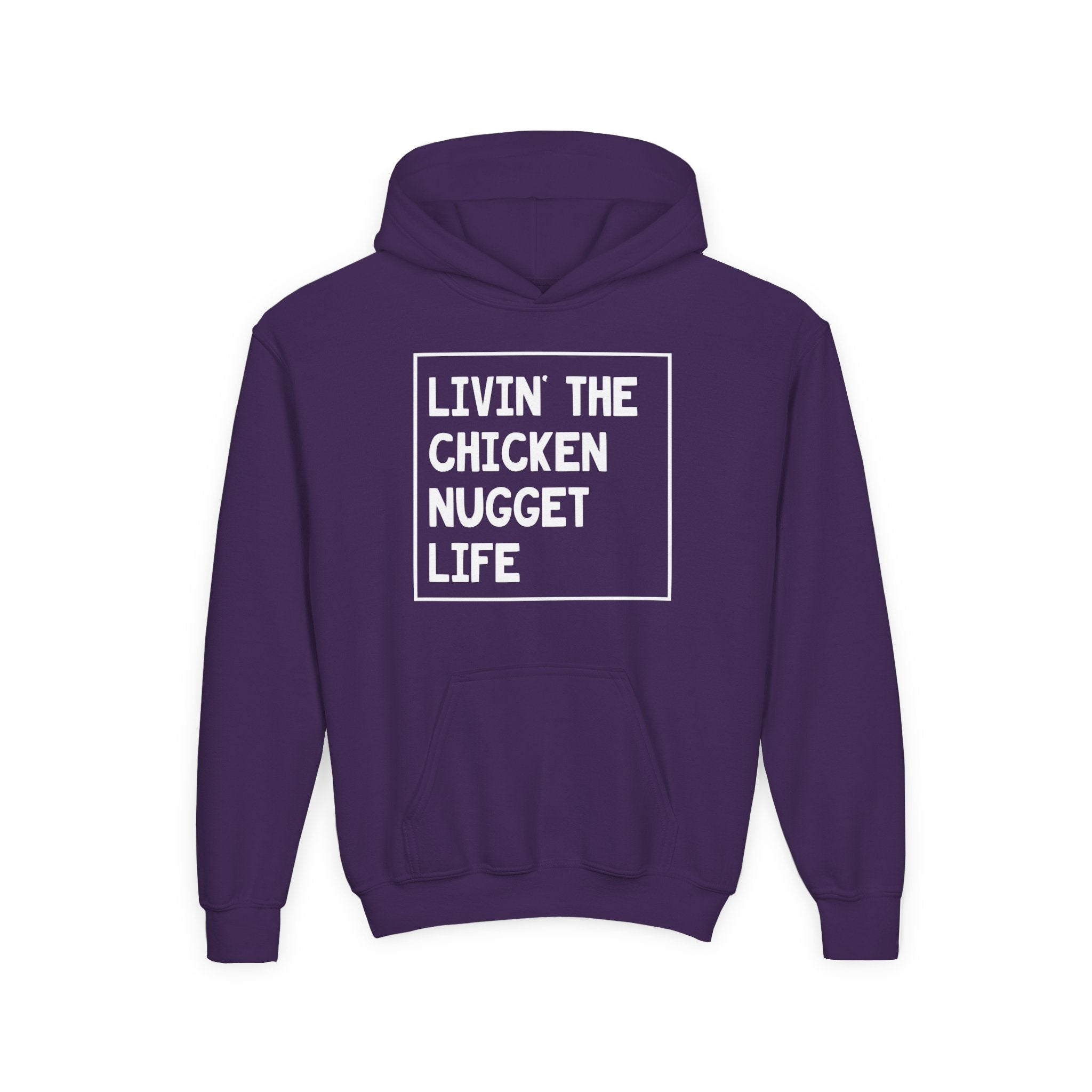 Youth Graphic Hoodie - Livin' That Chicken Nugget Life | Kids clothes by atgodanddesigns