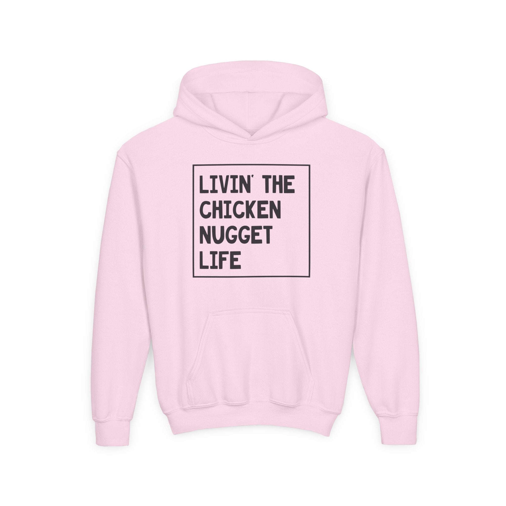 Youth Graphic Hoodie - Livin' That Chicken Nugget Life | Kids clothes by atgodanddesigns