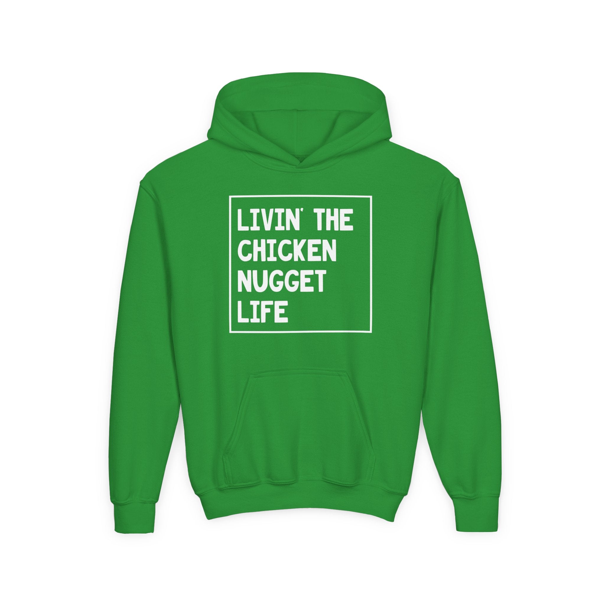 Youth Graphic Hoodie - Livin' That Chicken Nugget Life | Kids clothes by atgodanddesigns