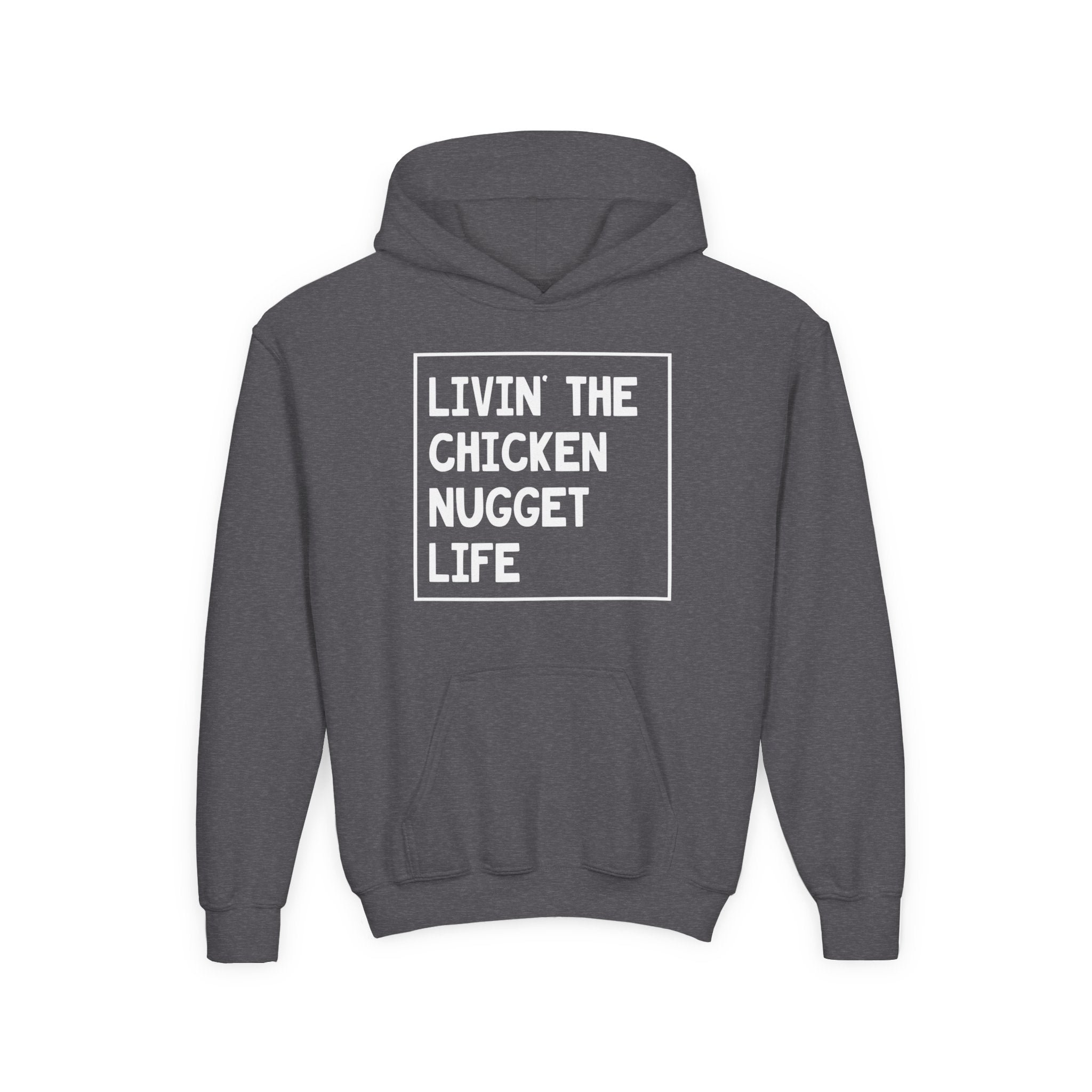 Youth Graphic Hoodie - Livin' That Chicken Nugget Life | Kids clothes by atgodanddesigns