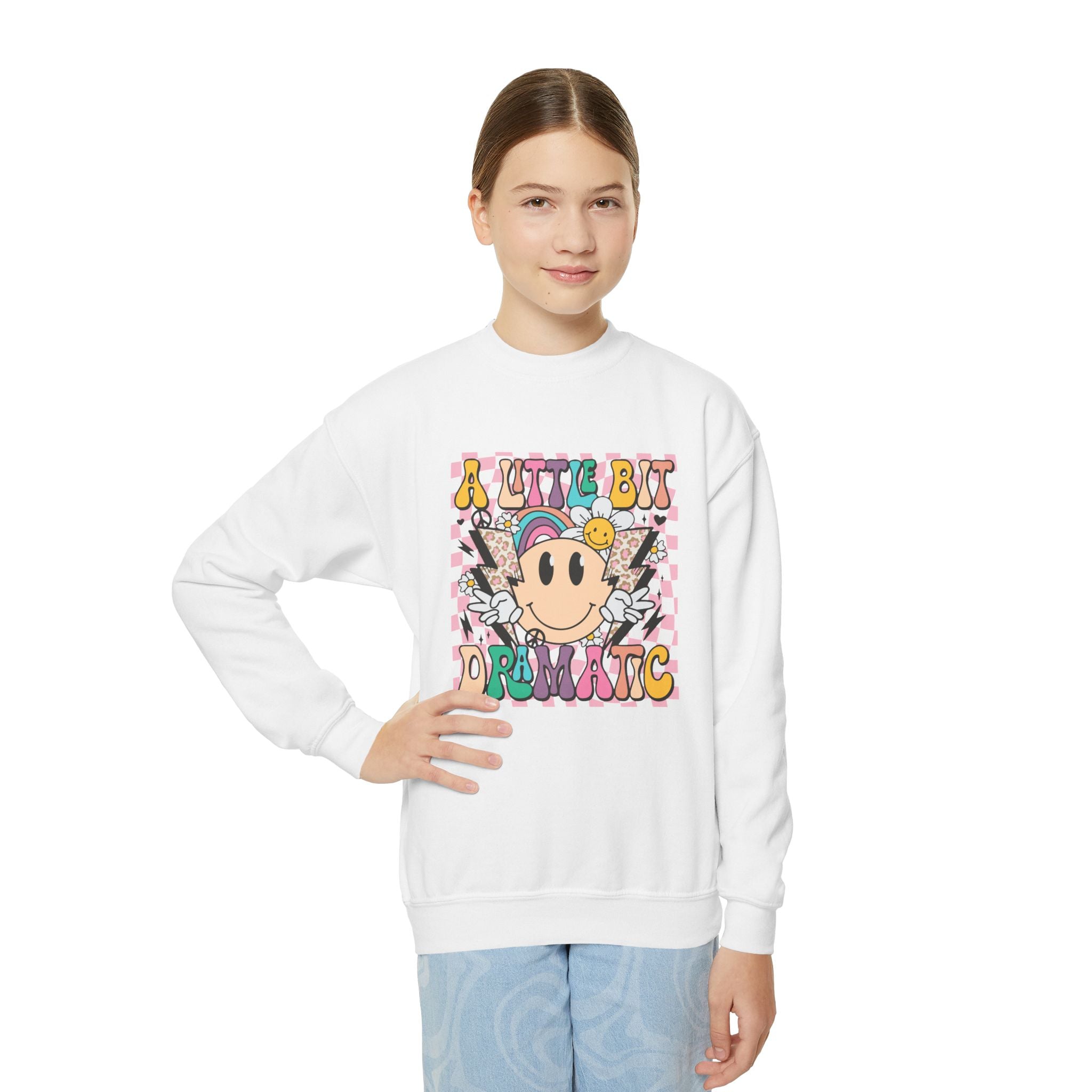Youth Graphic Sweatshirt - A Little Bit Dramatic | Kids clothes by atgodanddesigns