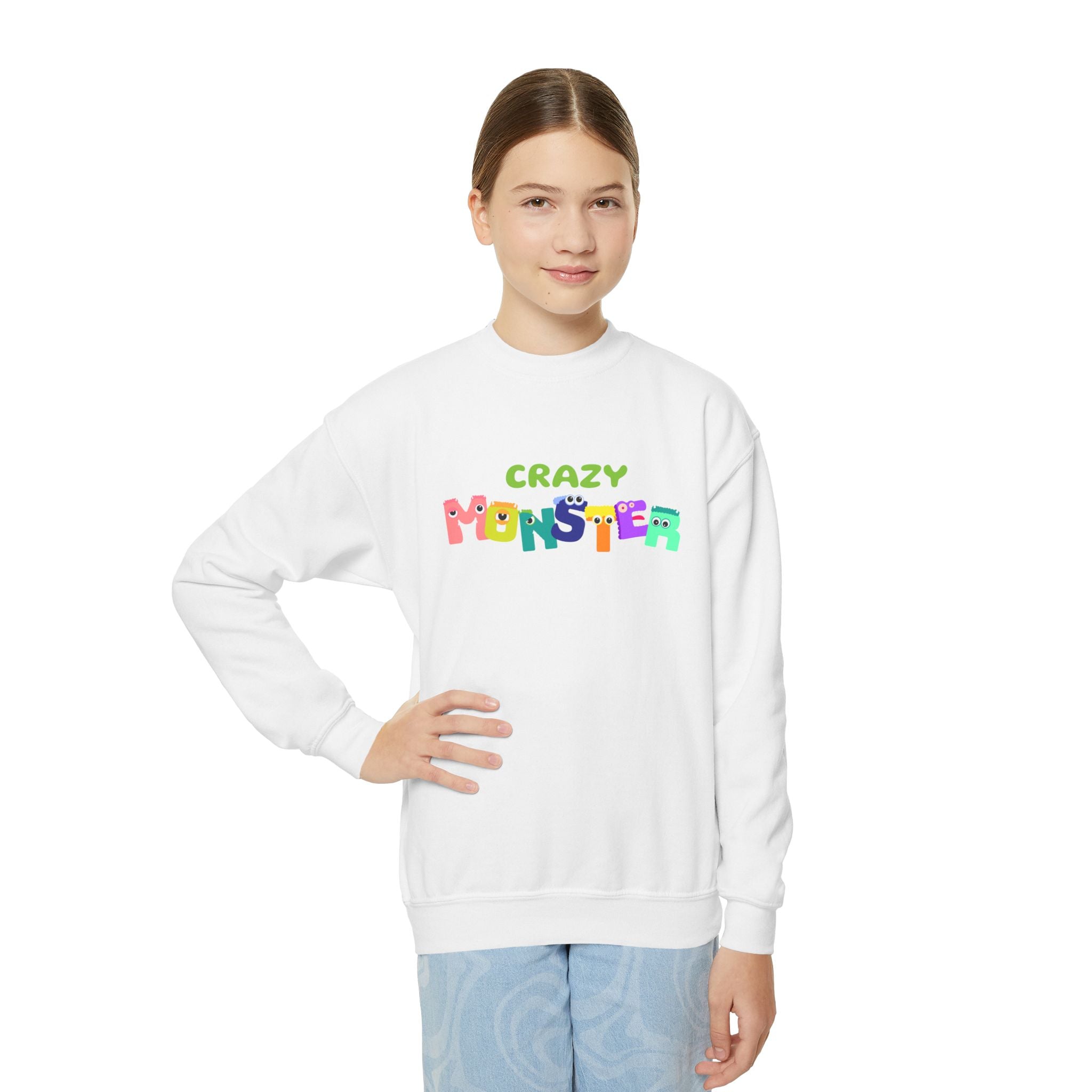 Youth Graphic Sweatshirt - Crazy Monster | Kids clothes by atgodanddesigns