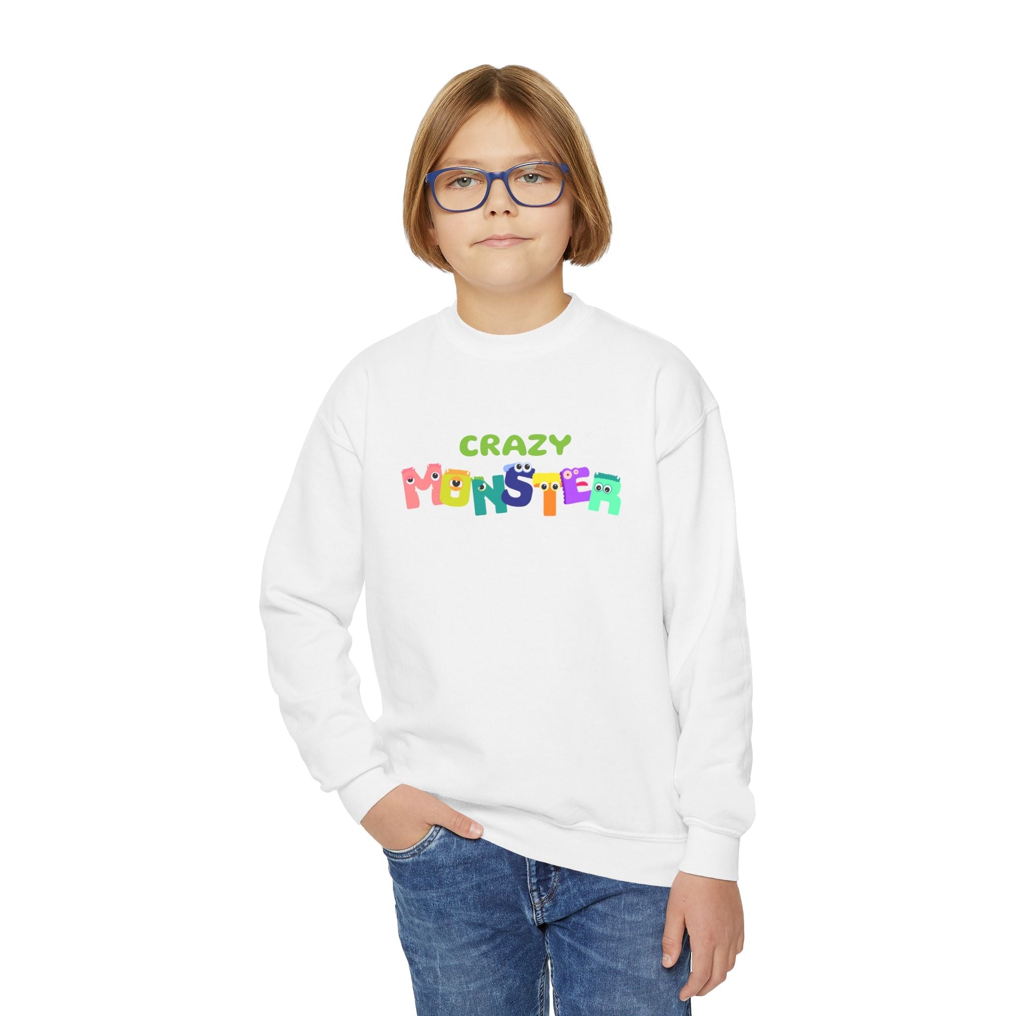 Youth Graphic Sweatshirt - Crazy Monster | Kids clothes by atgodanddesigns
