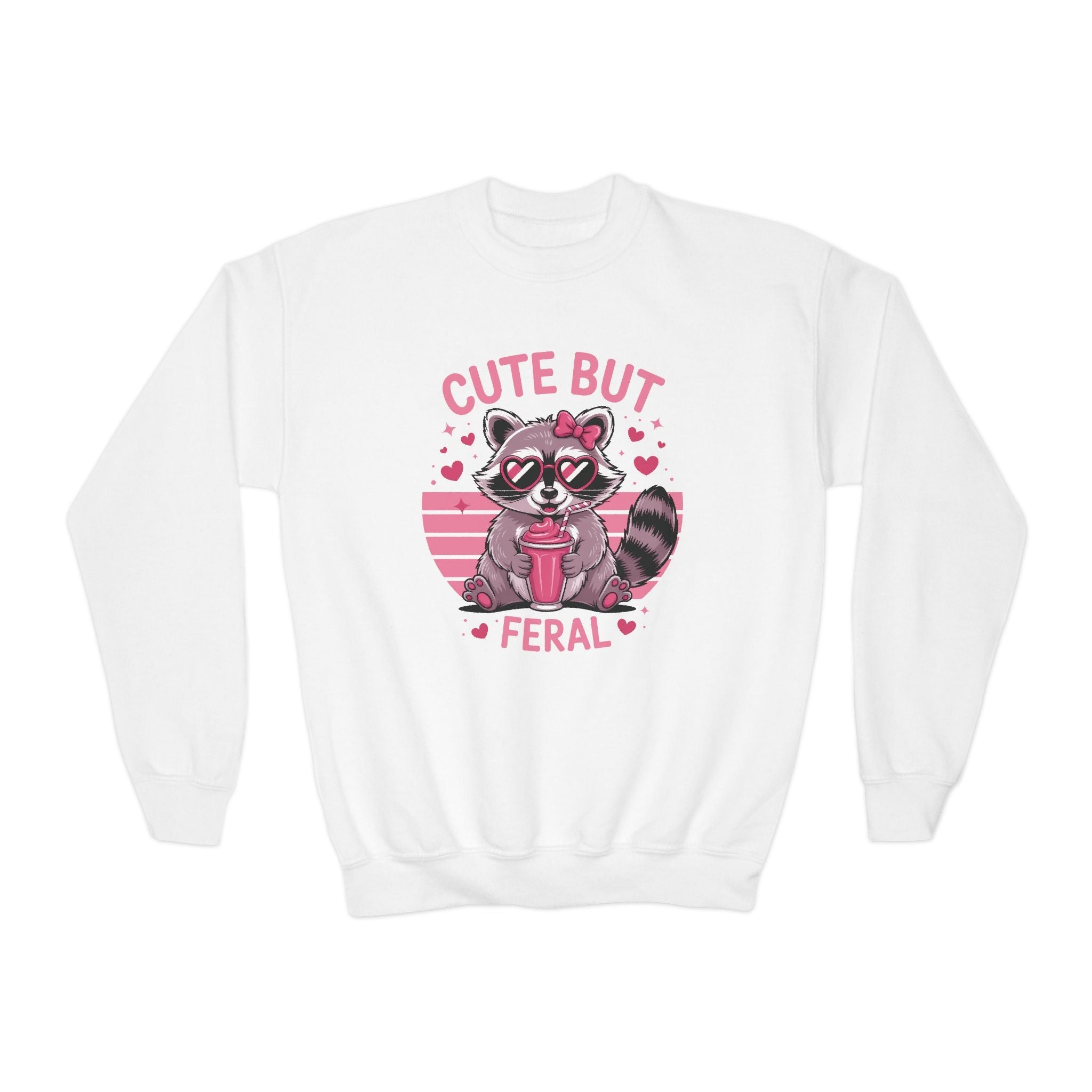 Youth Graphic Sweatshirt - Cute But Feral | Kids clothes by atgodanddesigns