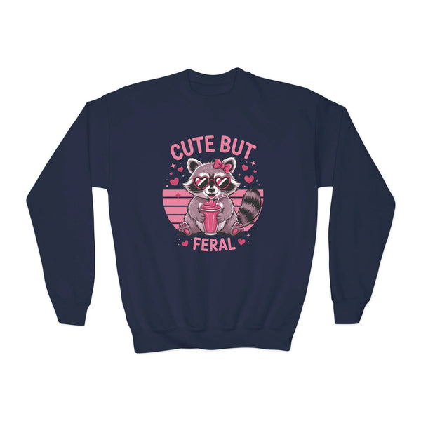 Youth Graphic Sweatshirt - Cute But Feral | Kids clothes by atgodanddesigns