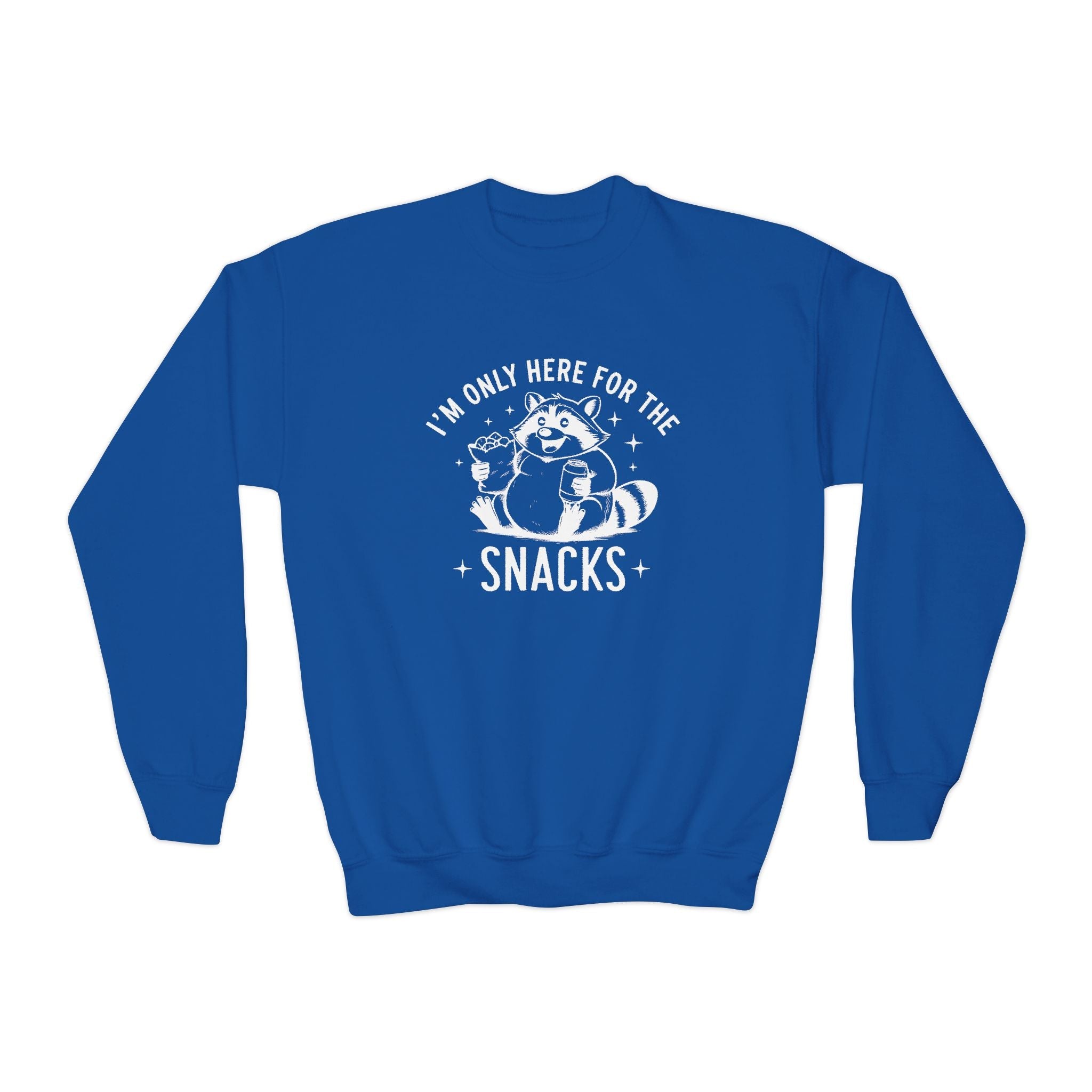 Youth Graphic Sweatshirt - I'm Only Here For The Snacks | Kids clothes by atgodanddesigns