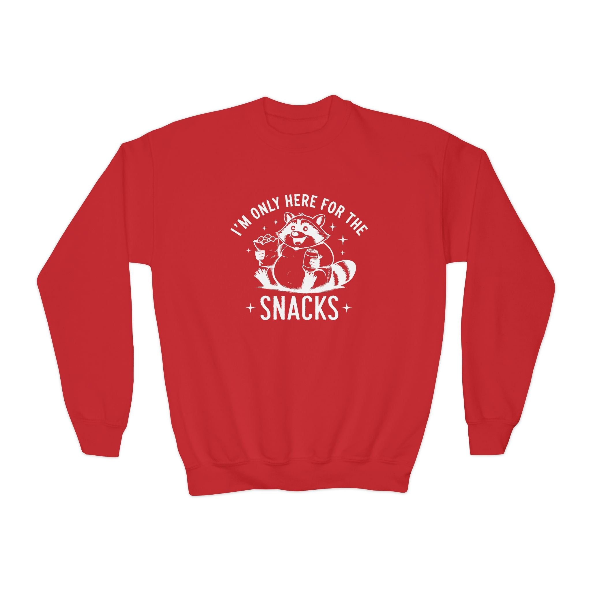 Youth Graphic Sweatshirt - I'm Only Here For The Snacks | Kids clothes by atgodanddesigns