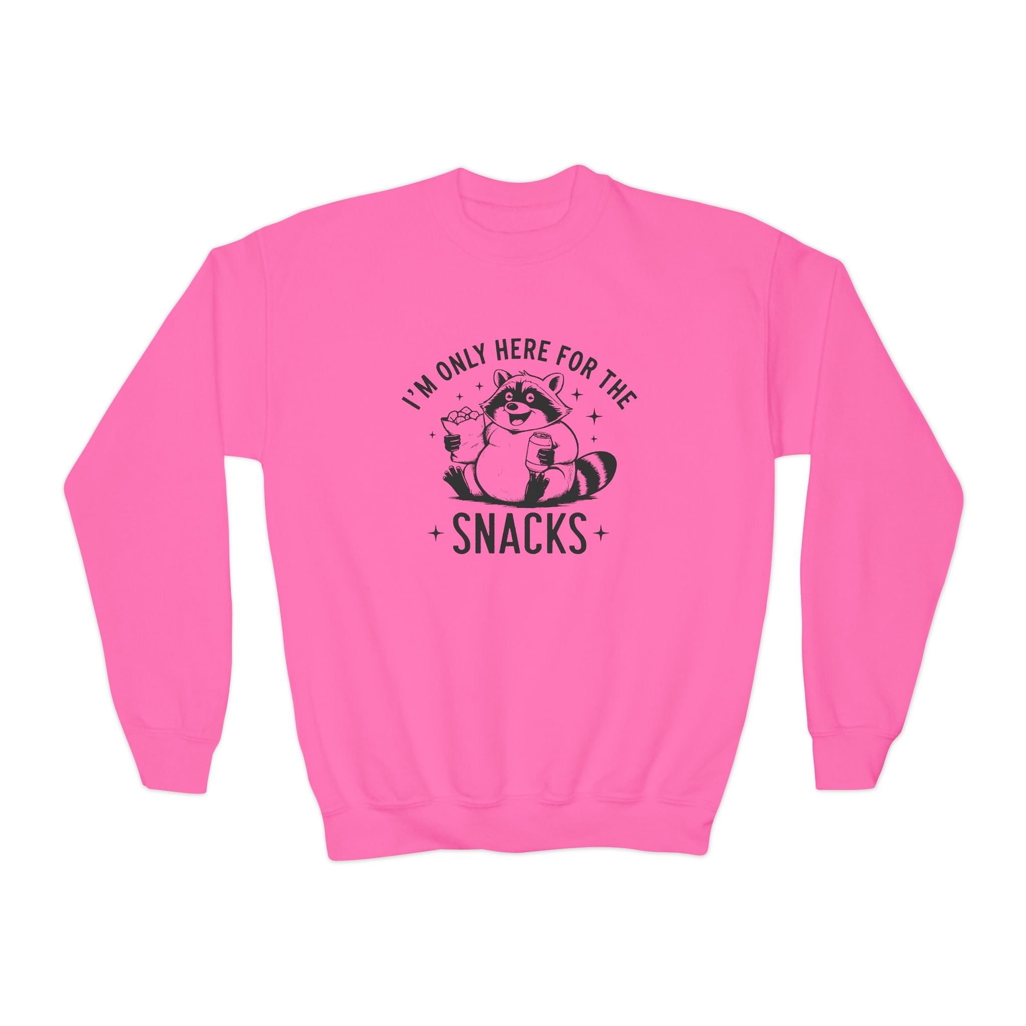 Youth Graphic Sweatshirt - I'm Only Here For The Snacks | Kids clothes by atgodanddesigns