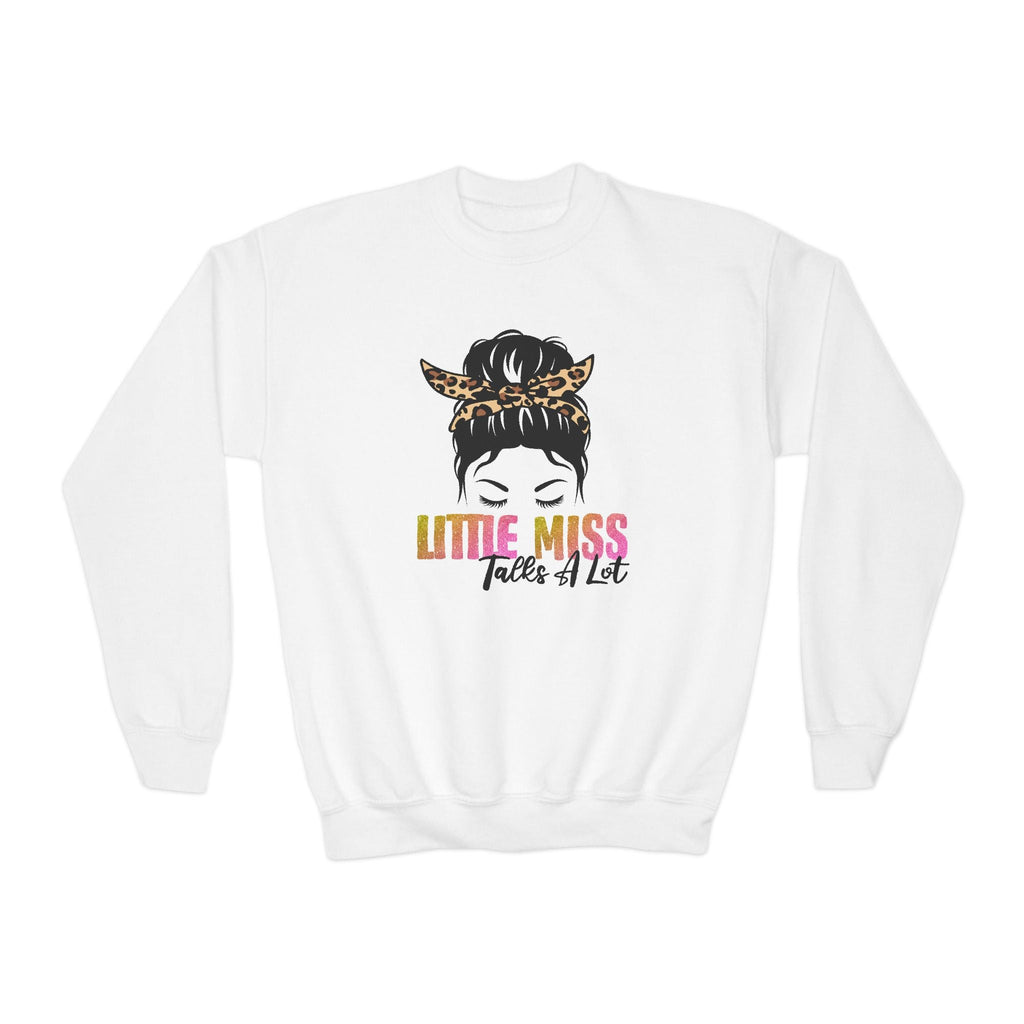 Youth Graphic Sweatshirt - Little Miss Talks A Lot | Kids clothes by atgodanddesigns