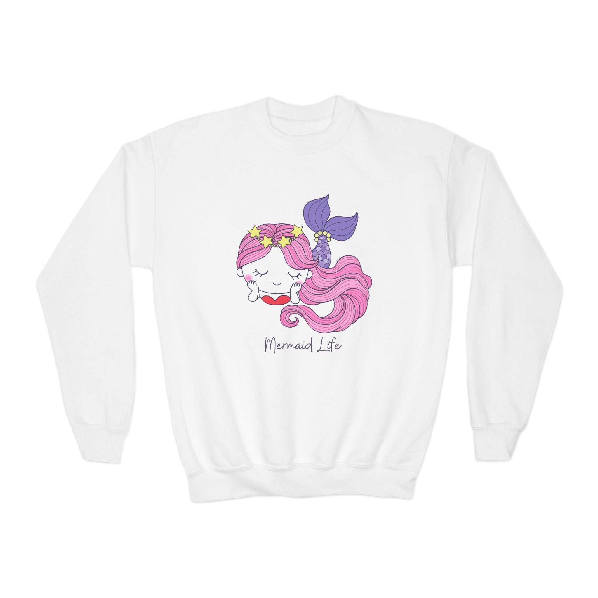 Youth Graphic Sweatshirt - Mermaid Life | Kids clothes by atgodanddesigns