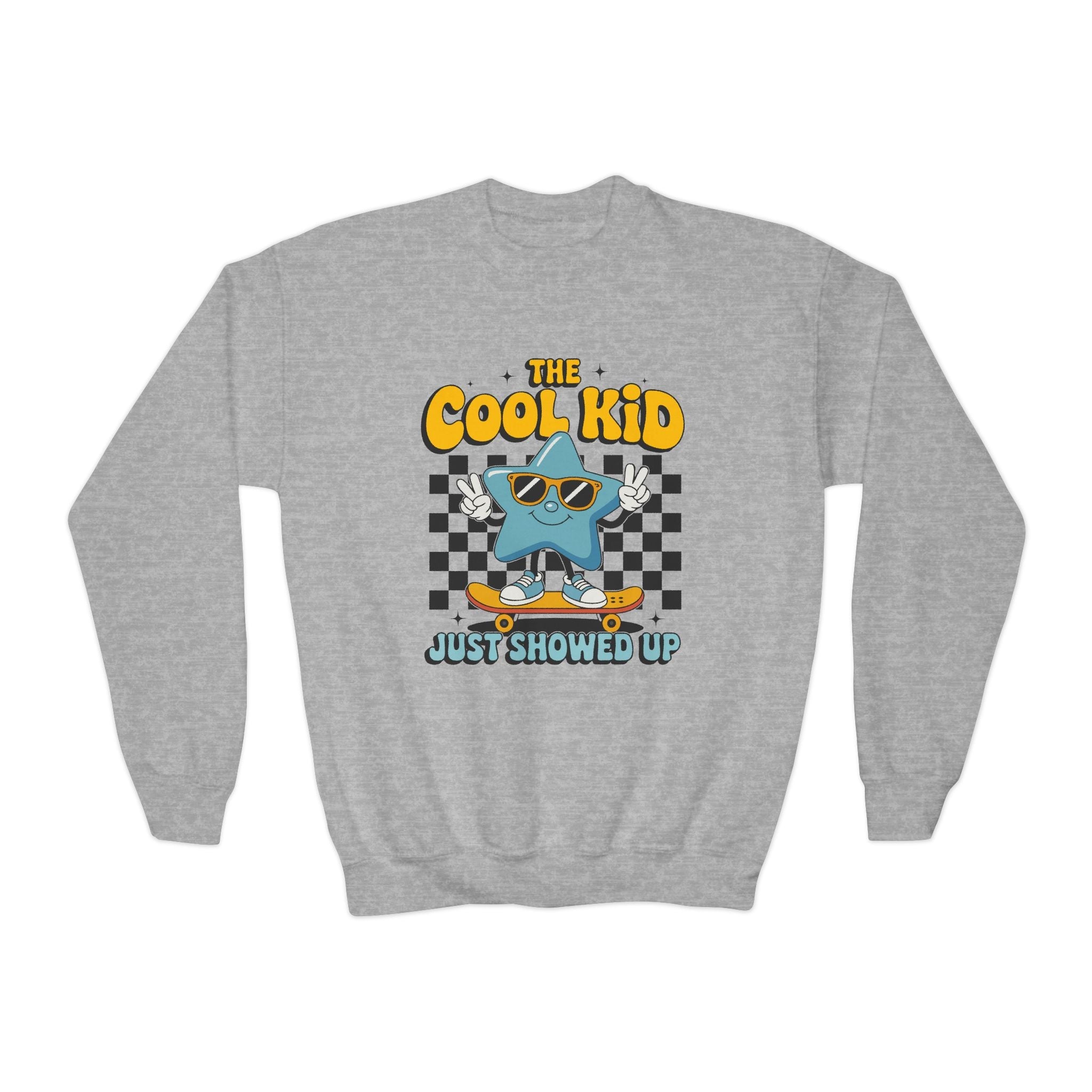 Youth Graphic Sweatshirt - The Cool Kid Just Showed Up | Kids clothes by atgodanddesigns
