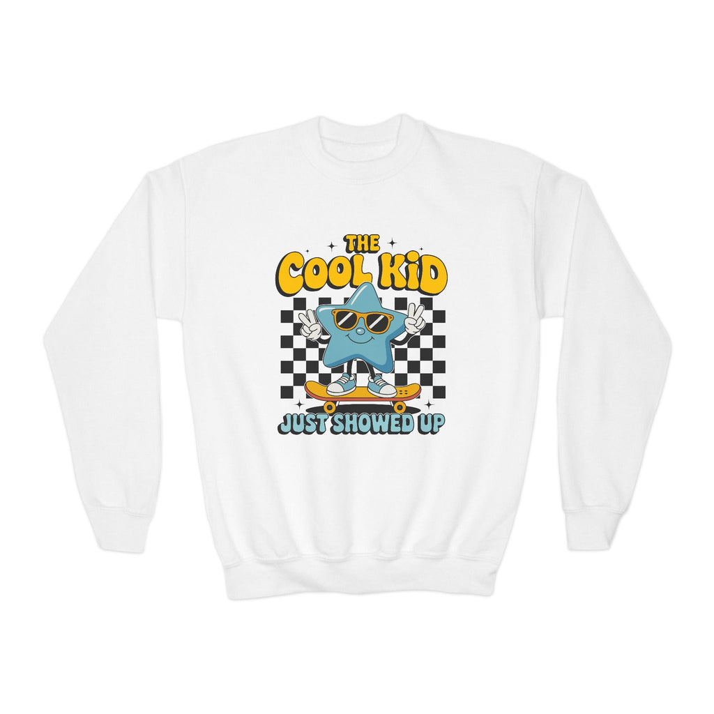 Youth Graphic Sweatshirt - The Cool Kid Just Showed Up | Kids clothes by atgodanddesigns