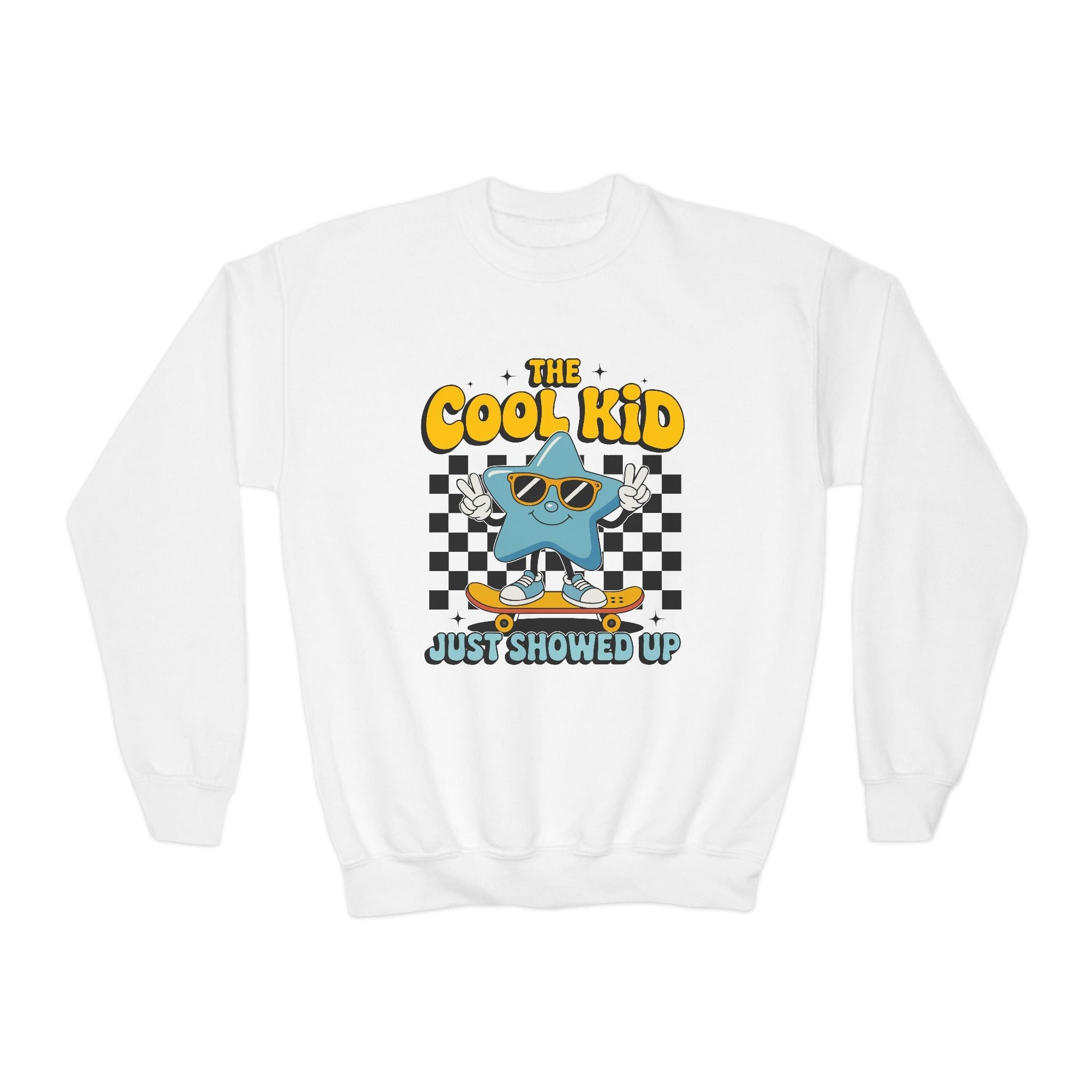 Youth Graphic Sweatshirt - The Cool Kid Just Showed Up | Kids clothes by atgodanddesigns