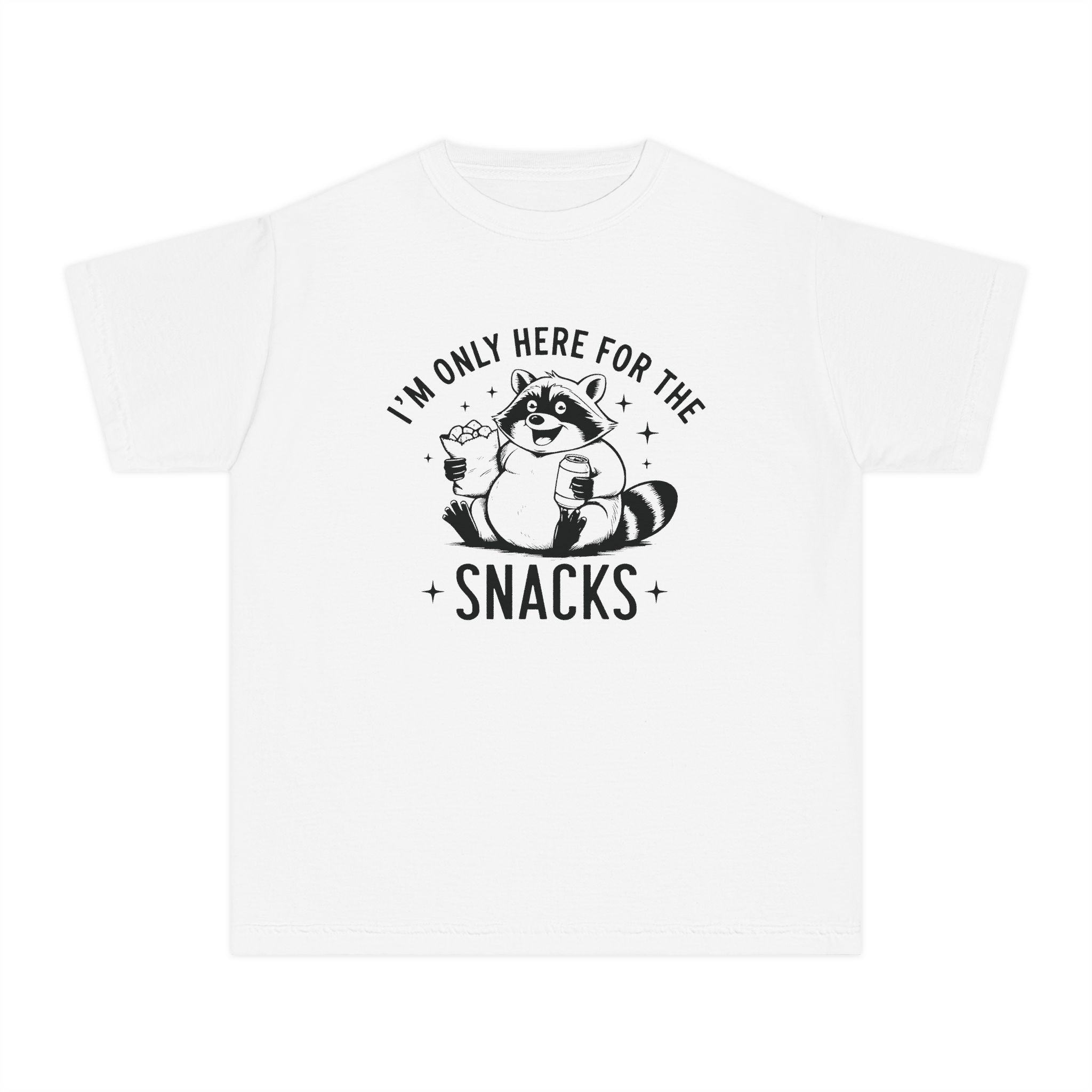Youth Graphic T-Shirt - I'm Only Here For The Snacks | Kids clothes by atgodanddesigns