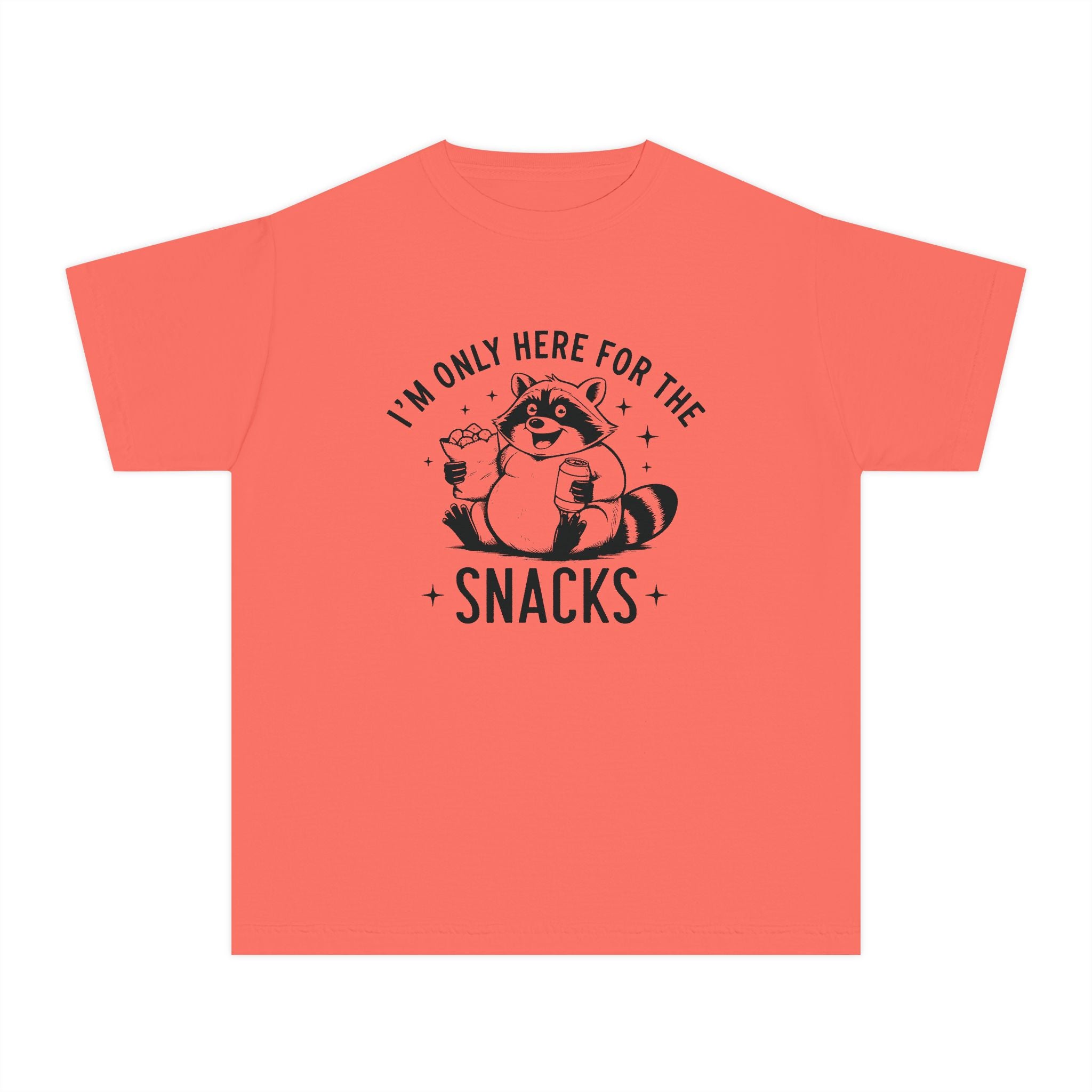 Youth Graphic T-Shirt - I'm Only Here For The Snacks | Kids clothes by atgodanddesigns