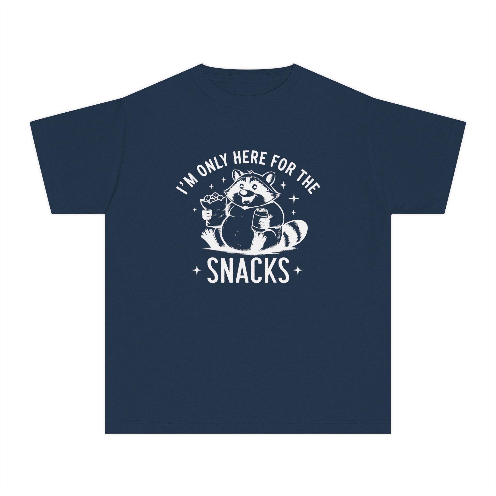 Youth Graphic T-Shirt - I'm Only Here For The Snacks | Kids clothes by atgodanddesigns