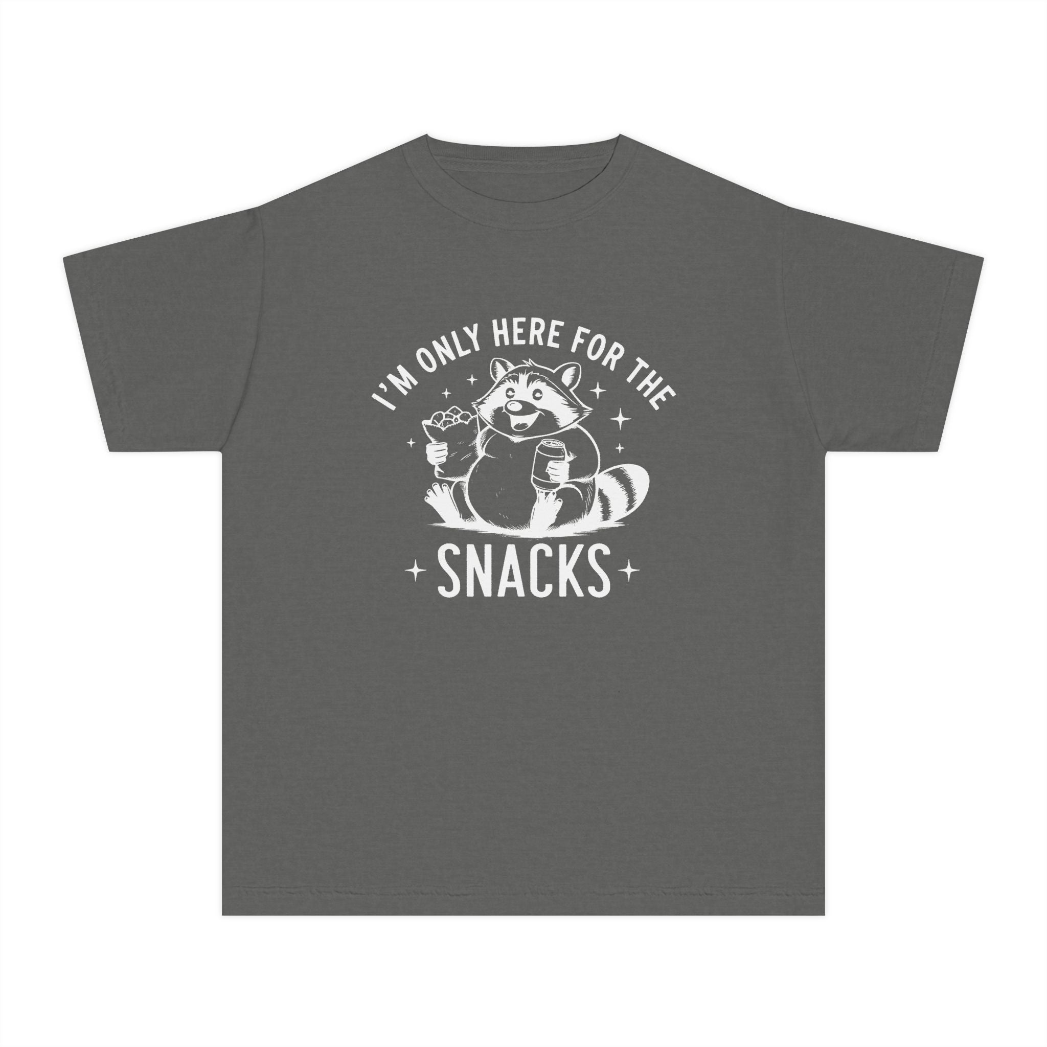 Youth Graphic T-Shirt - I'm Only Here For The Snacks | Kids clothes by atgodanddesigns