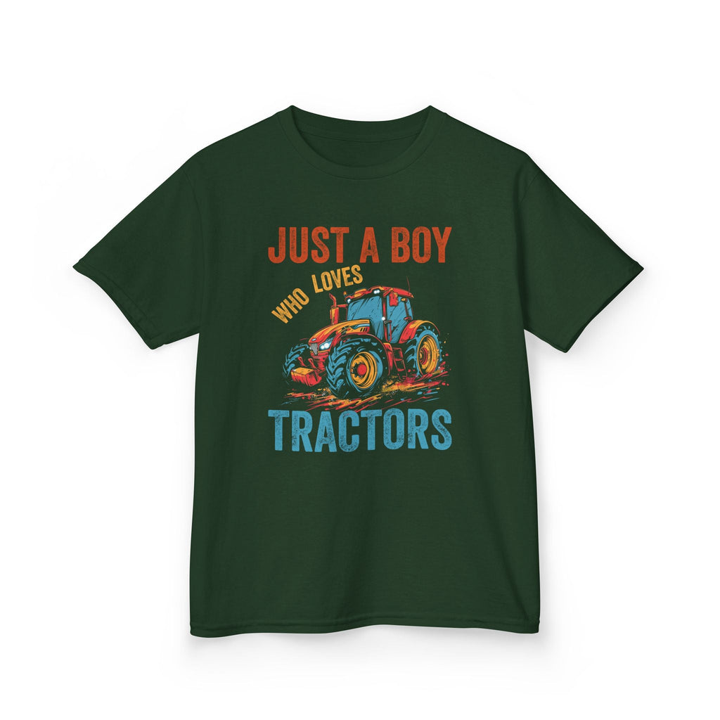 Youth Graphic T-Shirt - Just A Boy Who Loves Tractors | Kids clothes by atgodanddesigns