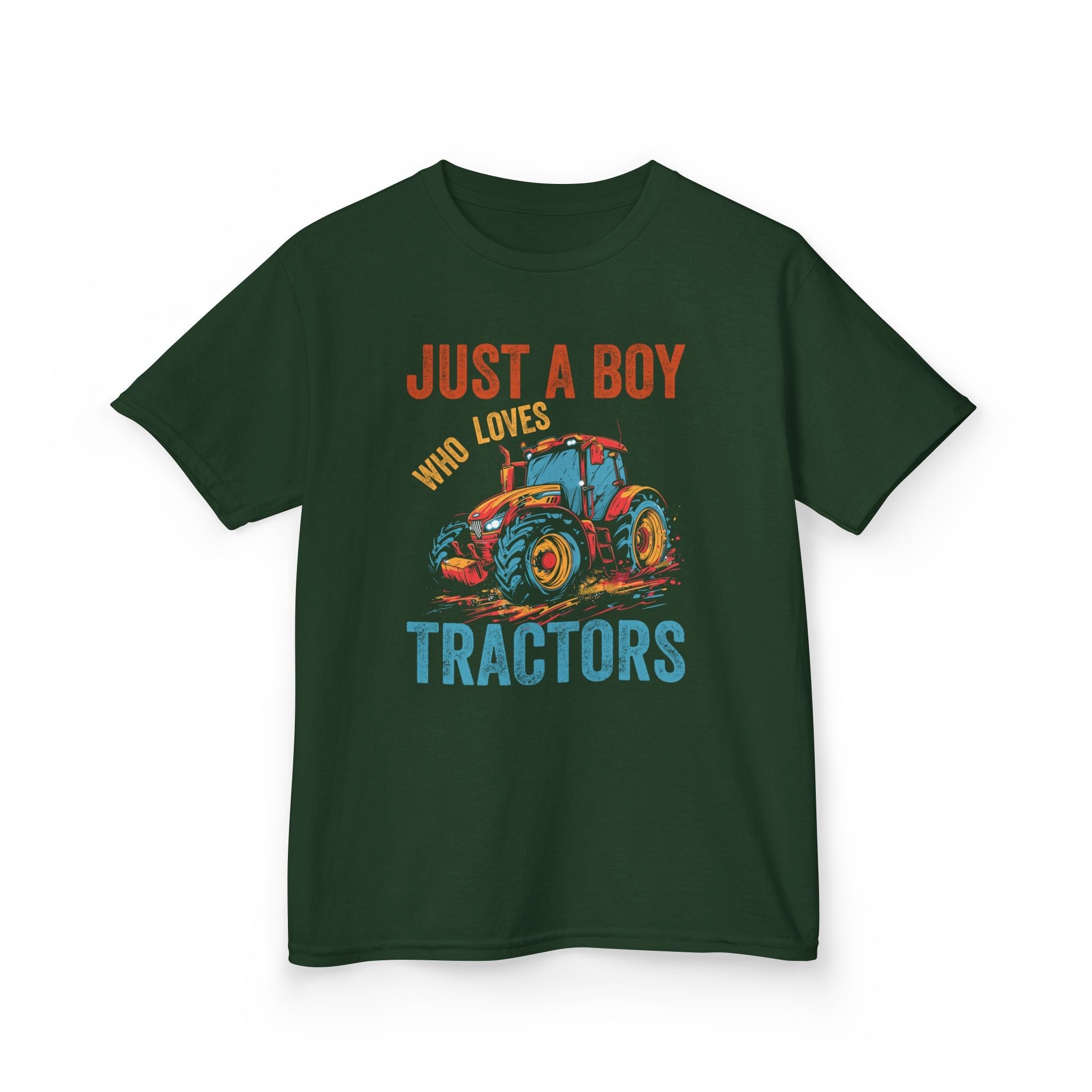 Youth Graphic T-Shirt - Just A Boy Who Loves Tractors | Kids clothes by atgodanddesigns