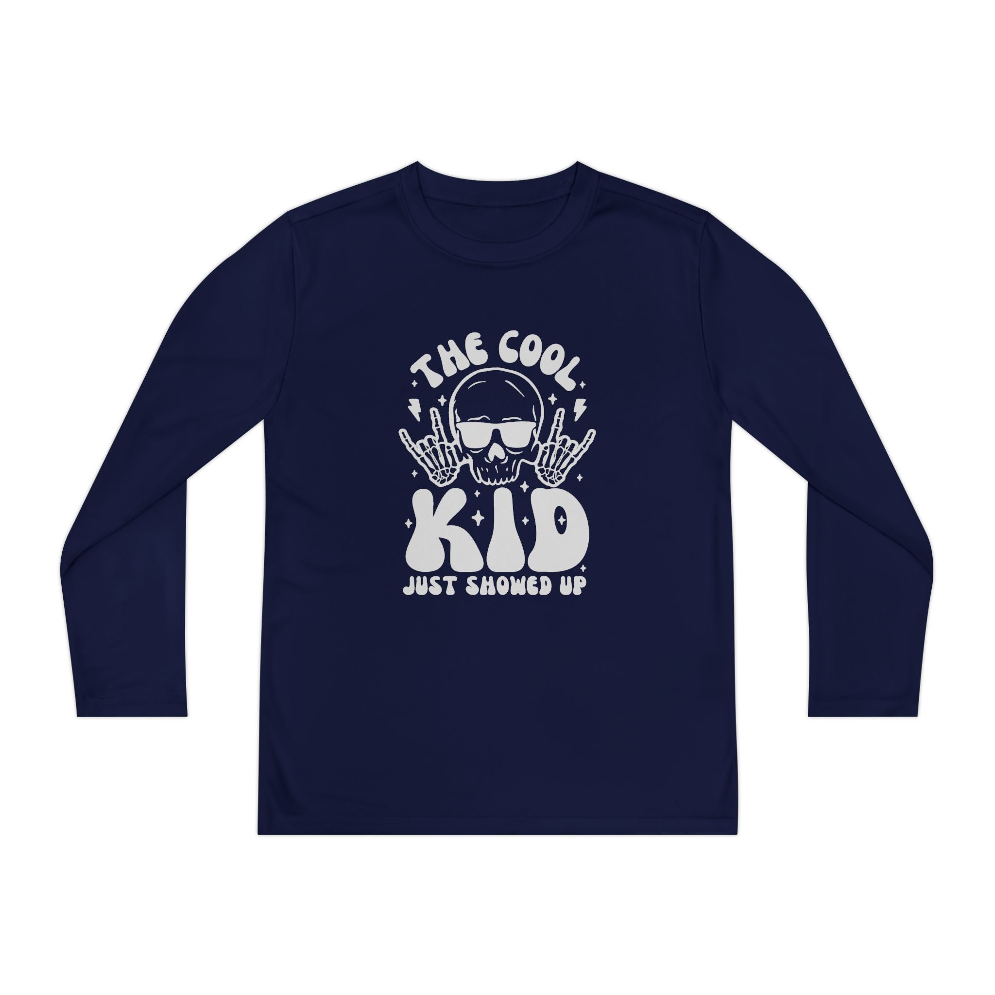 Youth Graphics Long Sleeve T-Shirt - The Cool Kid Just Showed Up | Kids clothes by atgodanddesigns