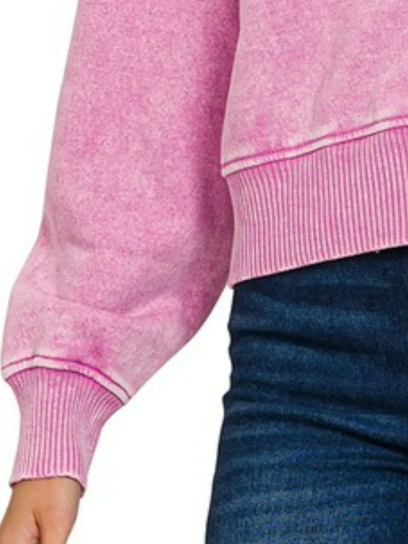 Zenana Acid Wash Fleece Drawstring Cropped Hoodie | by atgodanddesigns