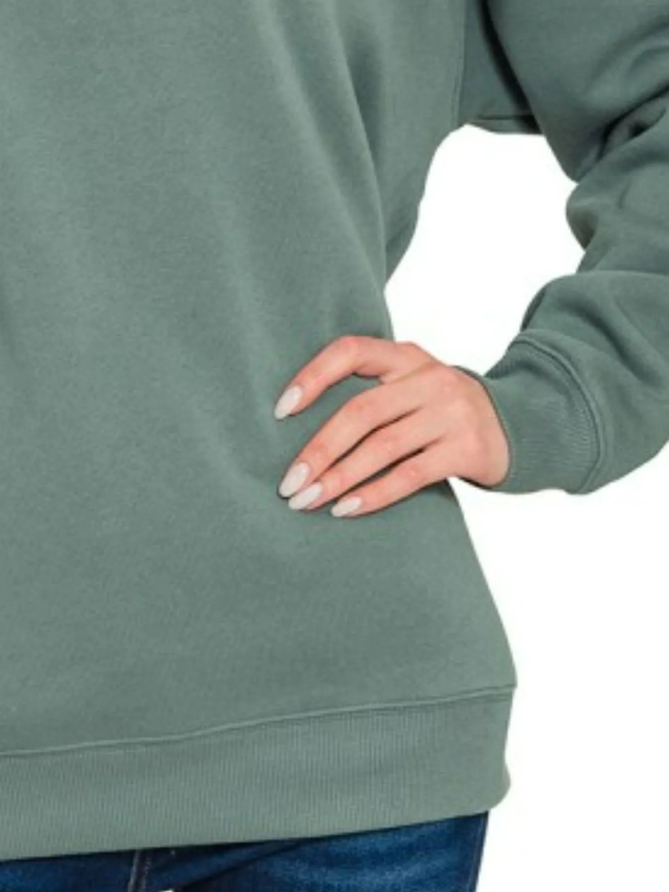 Zenana Fleece Round Neck Sweatshirts | by atgodanddesigns